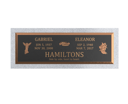 Premium Bronze Plaque 44"x 14" with Granite Base
