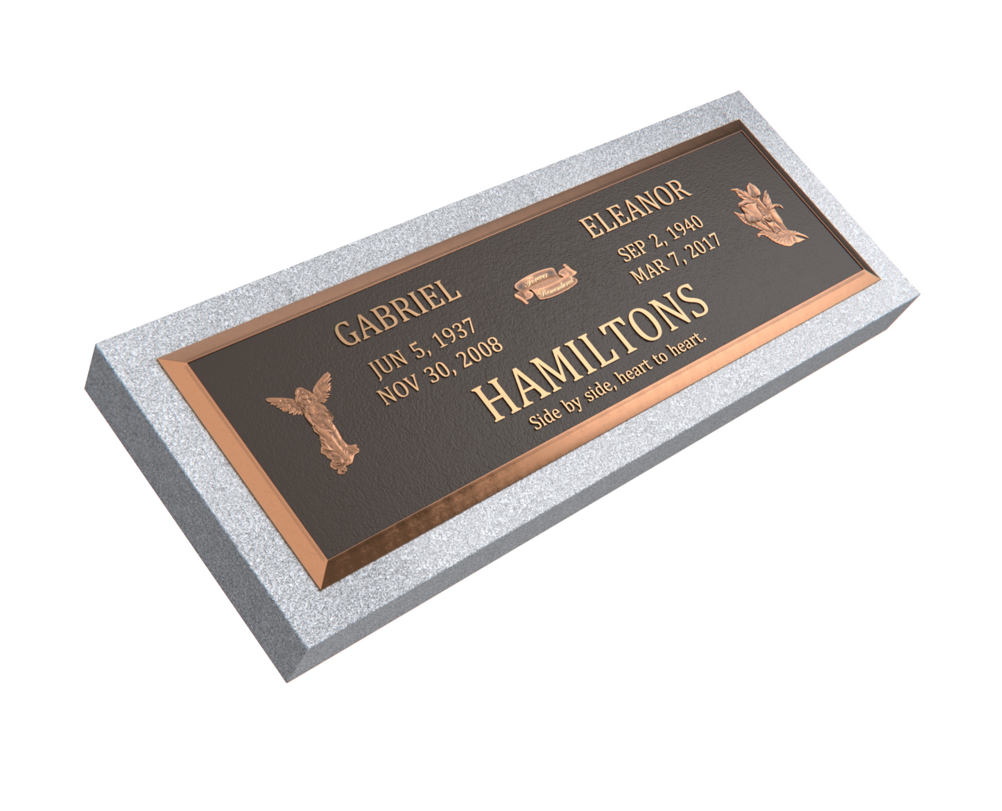Premium Bronze Plaque 44"x 14" with Granite Base