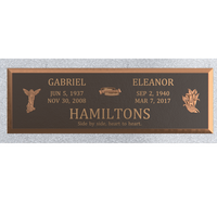 Premium Bronze Plaque 44"x 14" with Granite Base