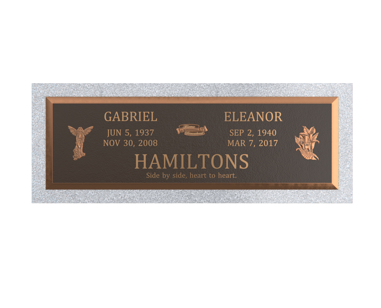 Premium Bronze Plaque 44"x 14" with Granite Base