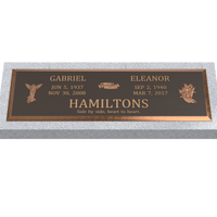 Premium Bronze Plaque 44"x 14" with Granite Base