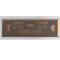 Premium Bronze Plaque 44"x 14" with Granite Base