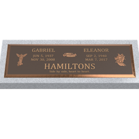 Premium Bronze Plaque 44"x 14" with Granite Base