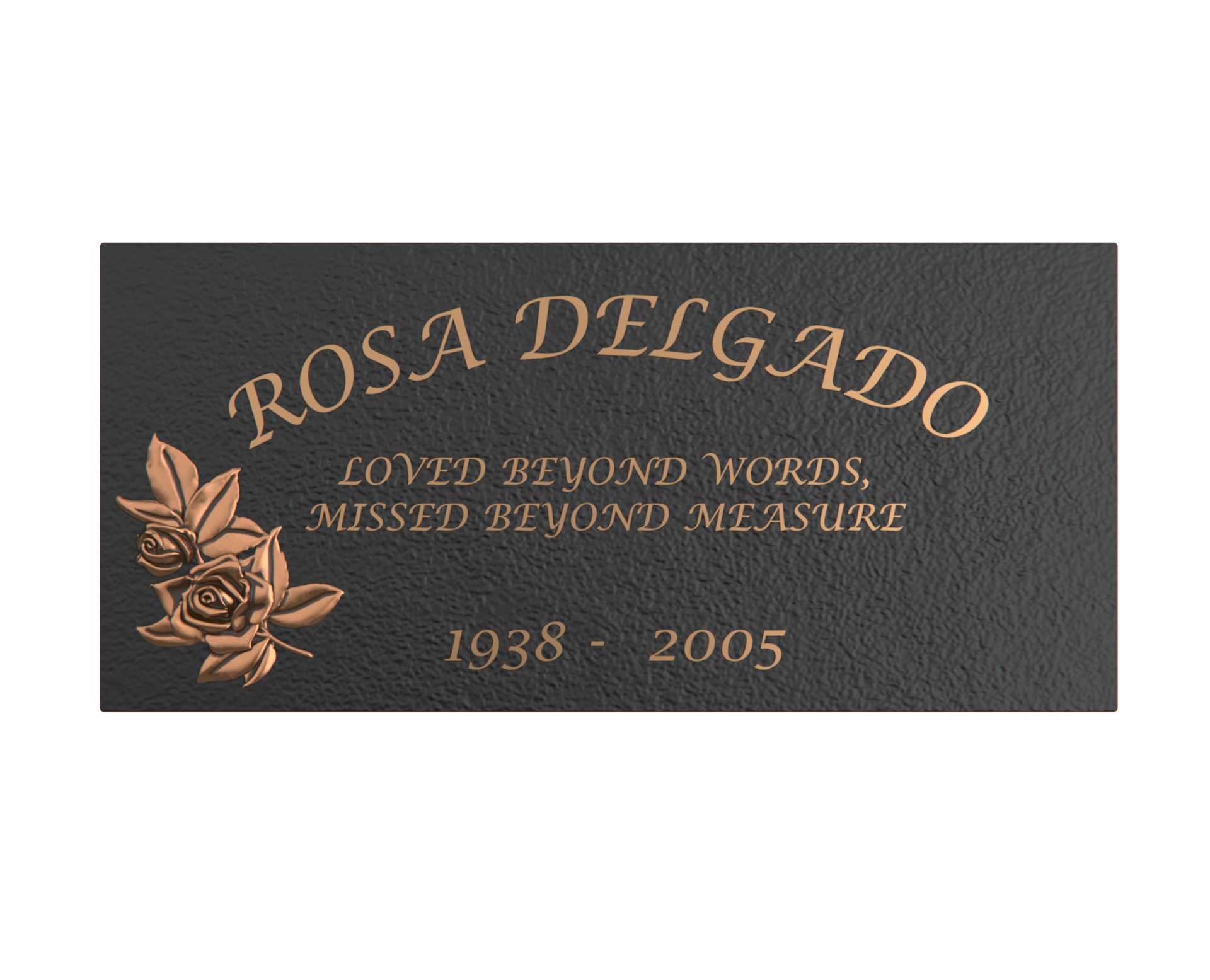 Premium Bronze Plaque 24"x 12"