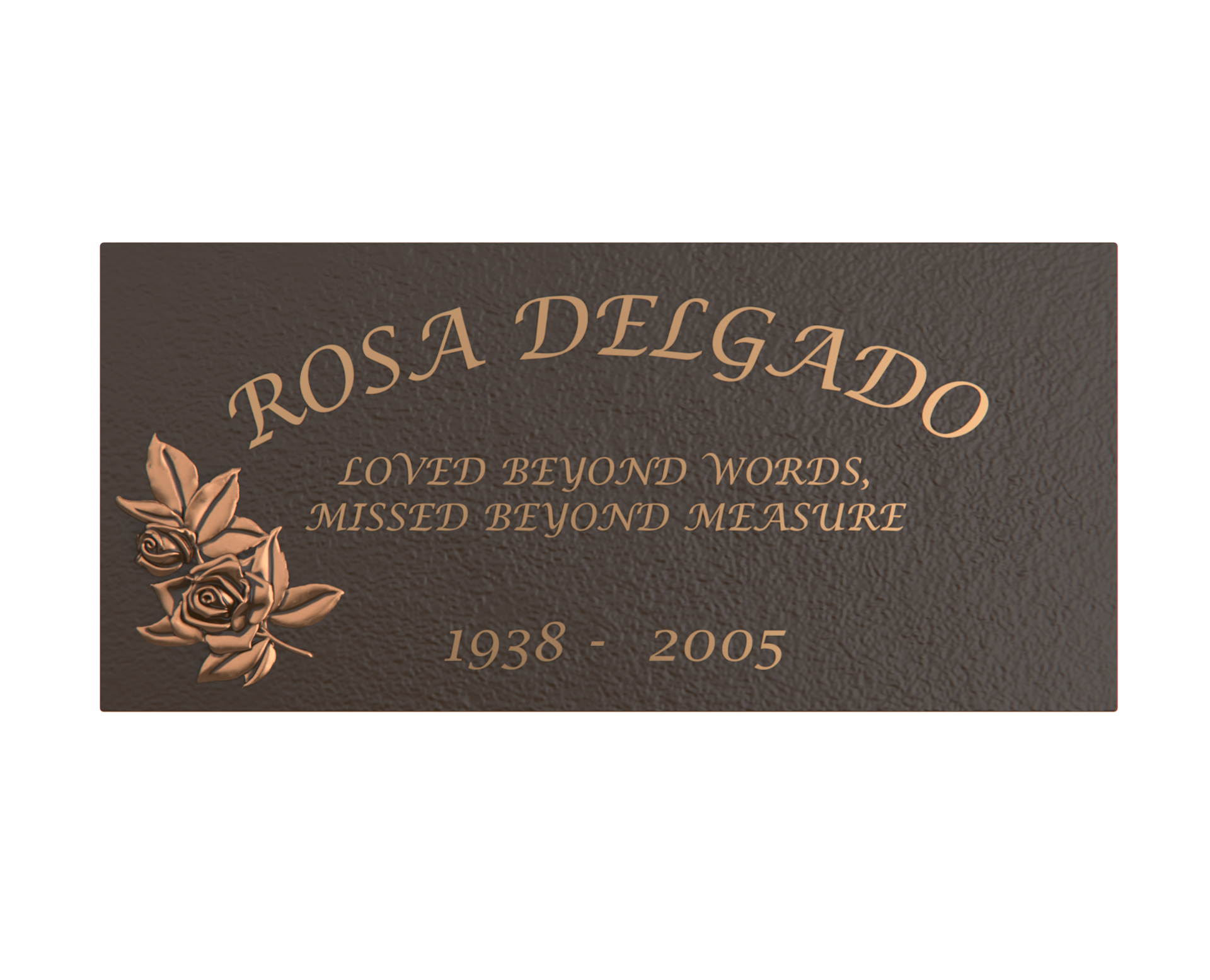Premium Bronze Plaque 24"x 12"