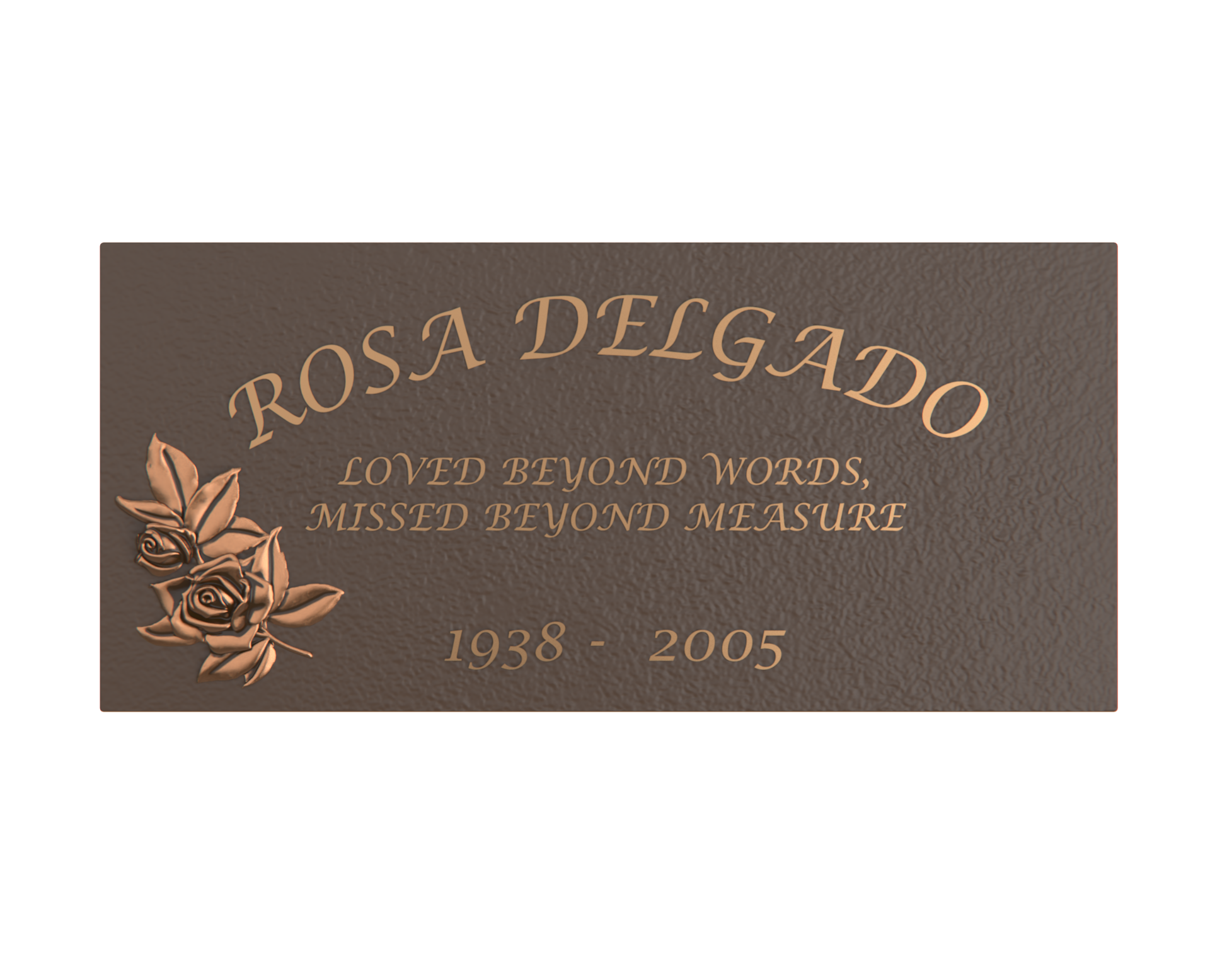 Premium Bronze Plaque 24"x 12"