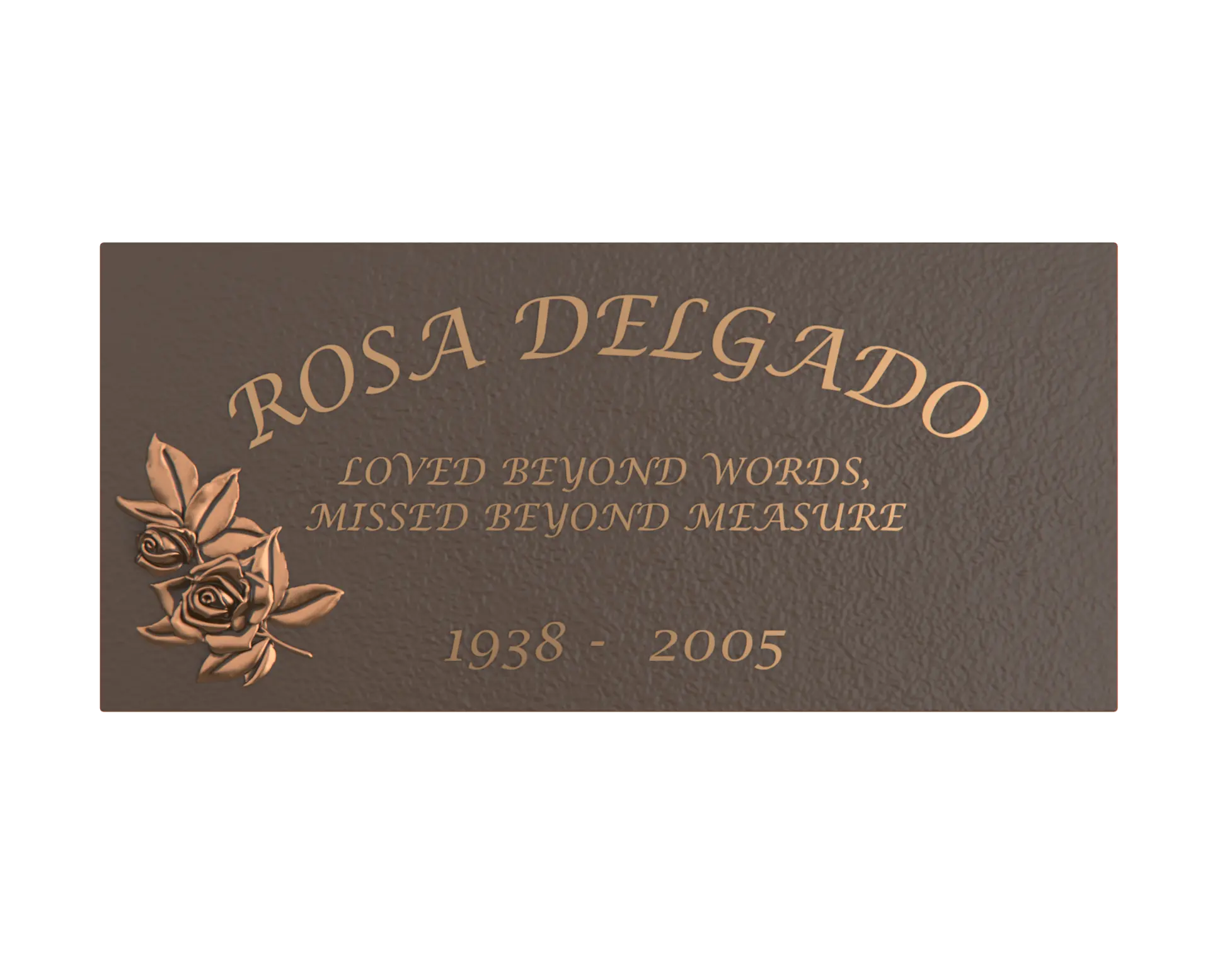 Premium Bronze Plaque 24"x 12"