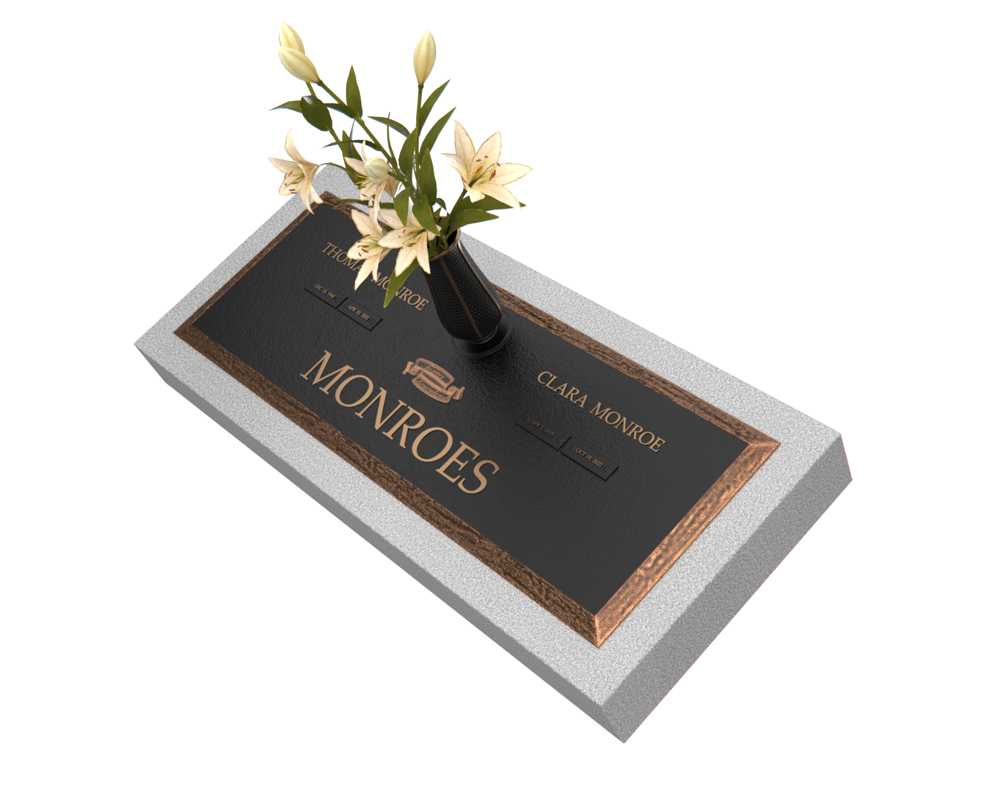 Premium Bronze Plaque 36"x 13" with Granite Base