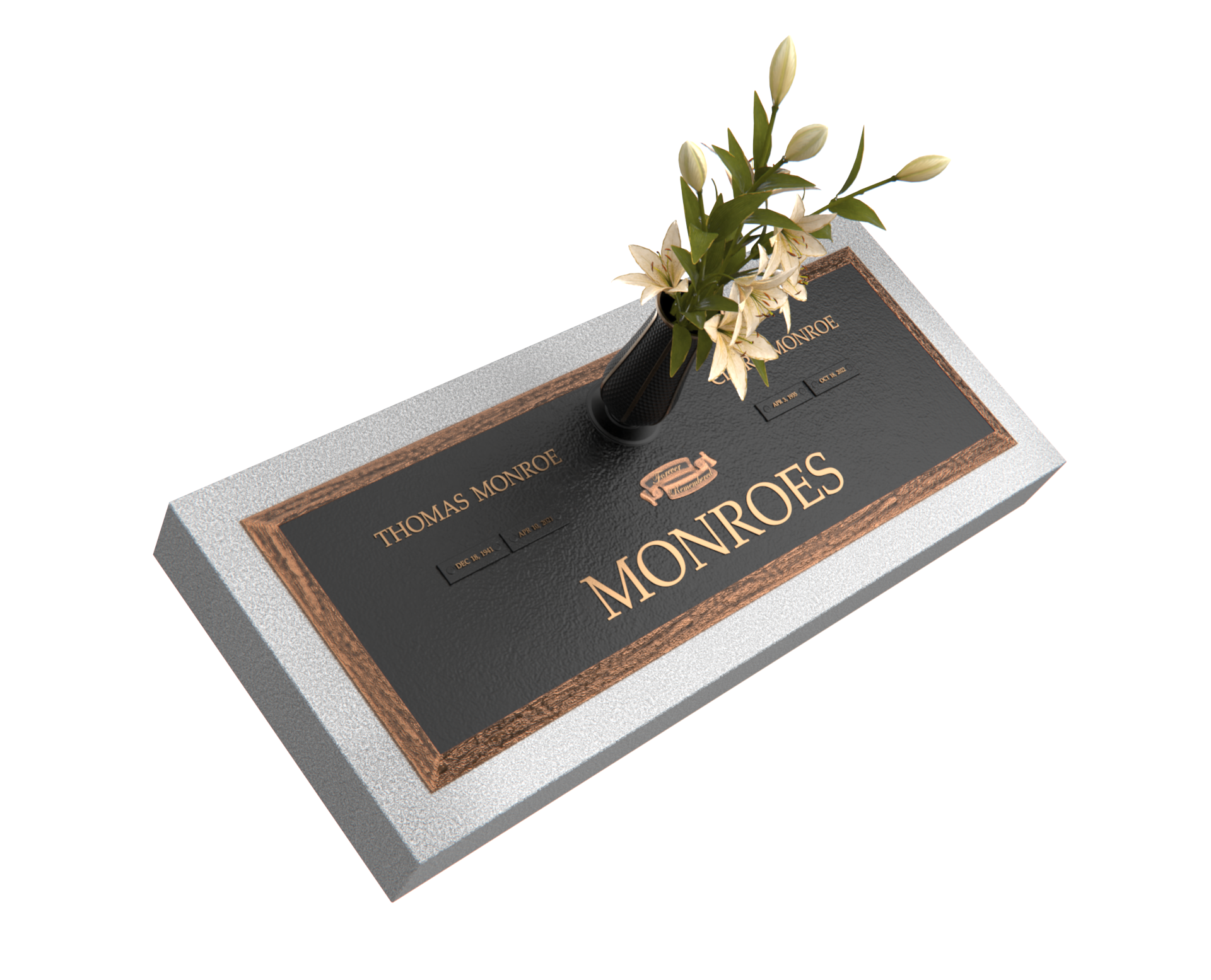 Premium Bronze Plaque 36"x 13" with Granite Base