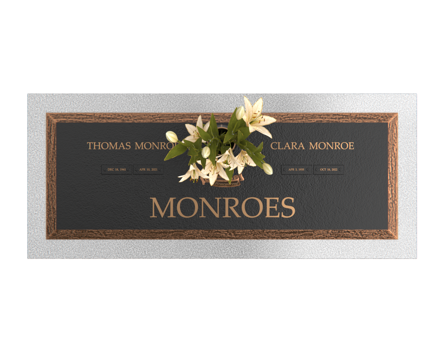 Premium Bronze Plaque 36"x 13" with Granite Base