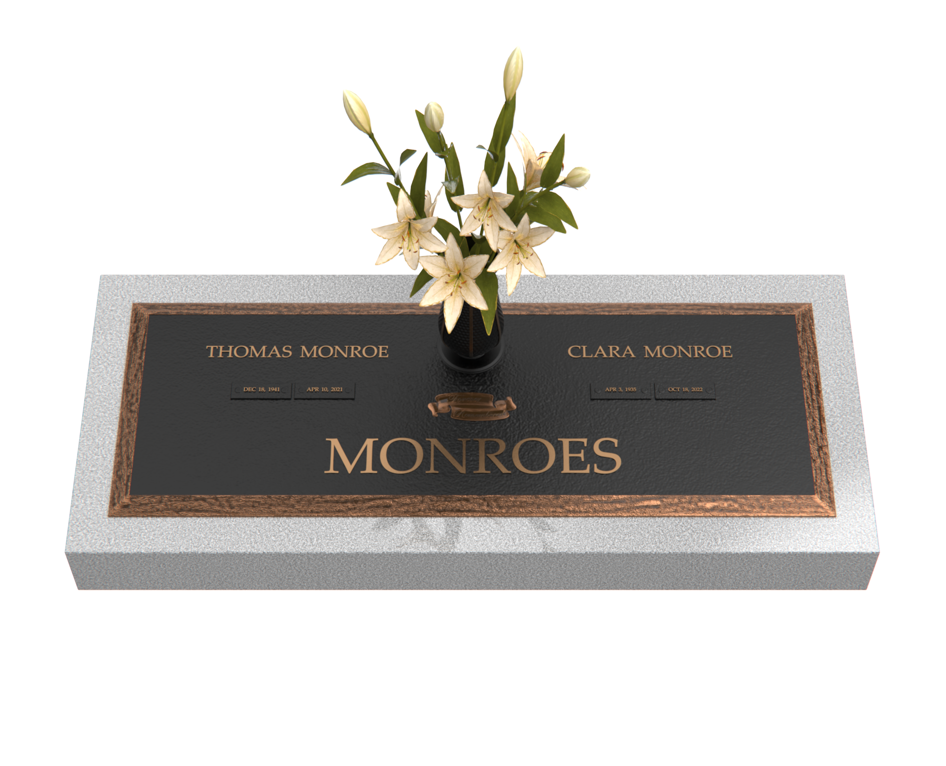 Premium Bronze Plaque 36"x 13" with Granite Base