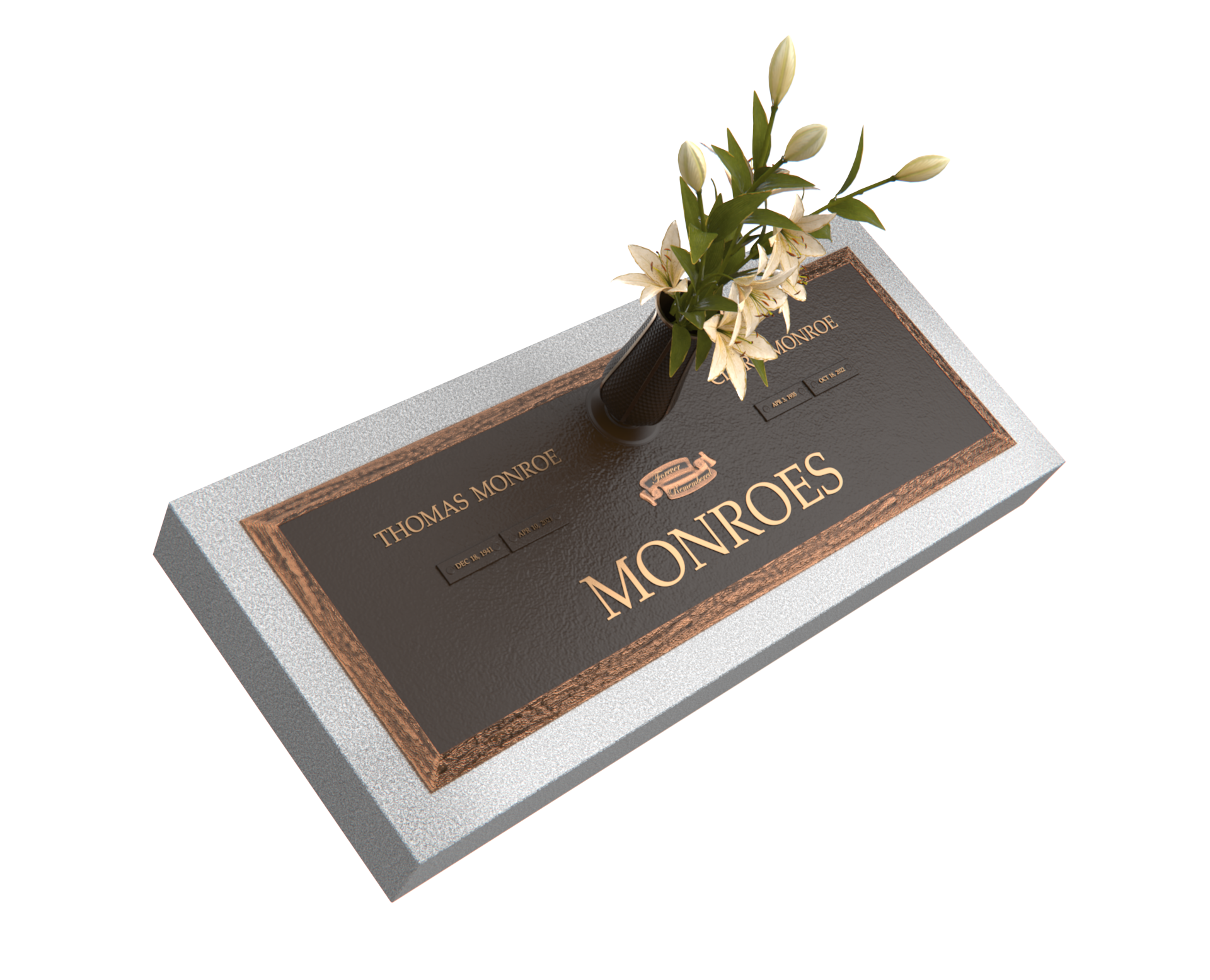 Premium Bronze Plaque 36"x 13" with Granite Base