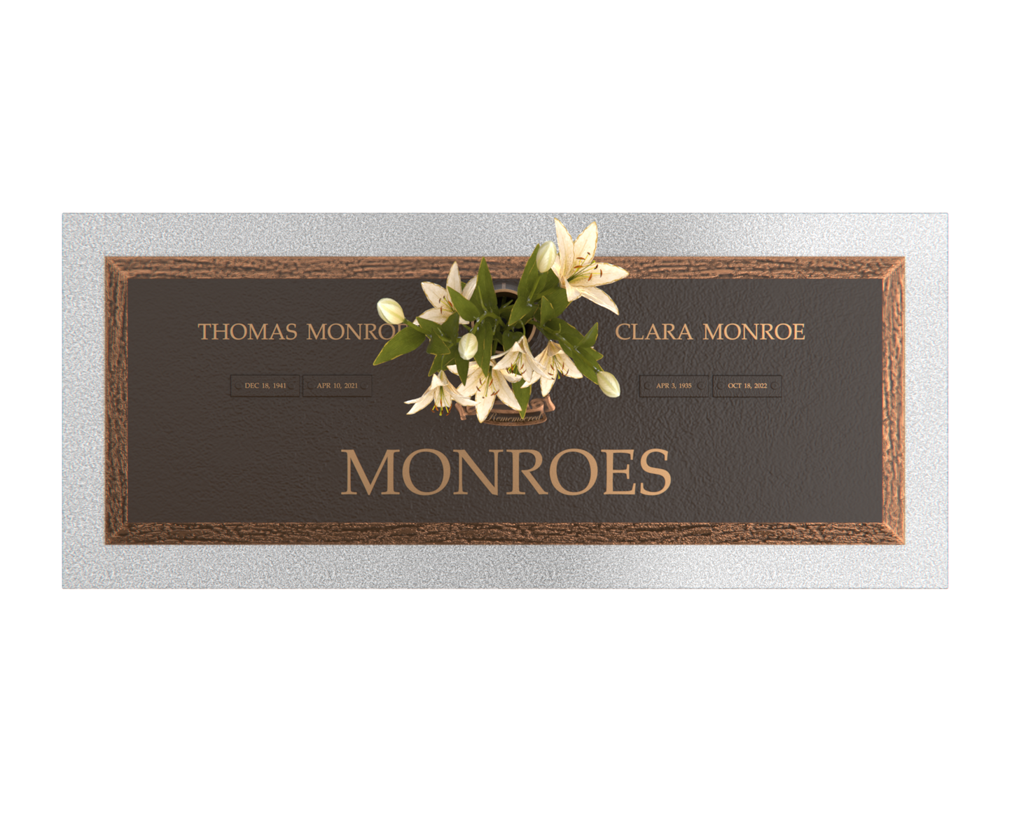 Premium Bronze Plaque 36"x 13" with Granite Base