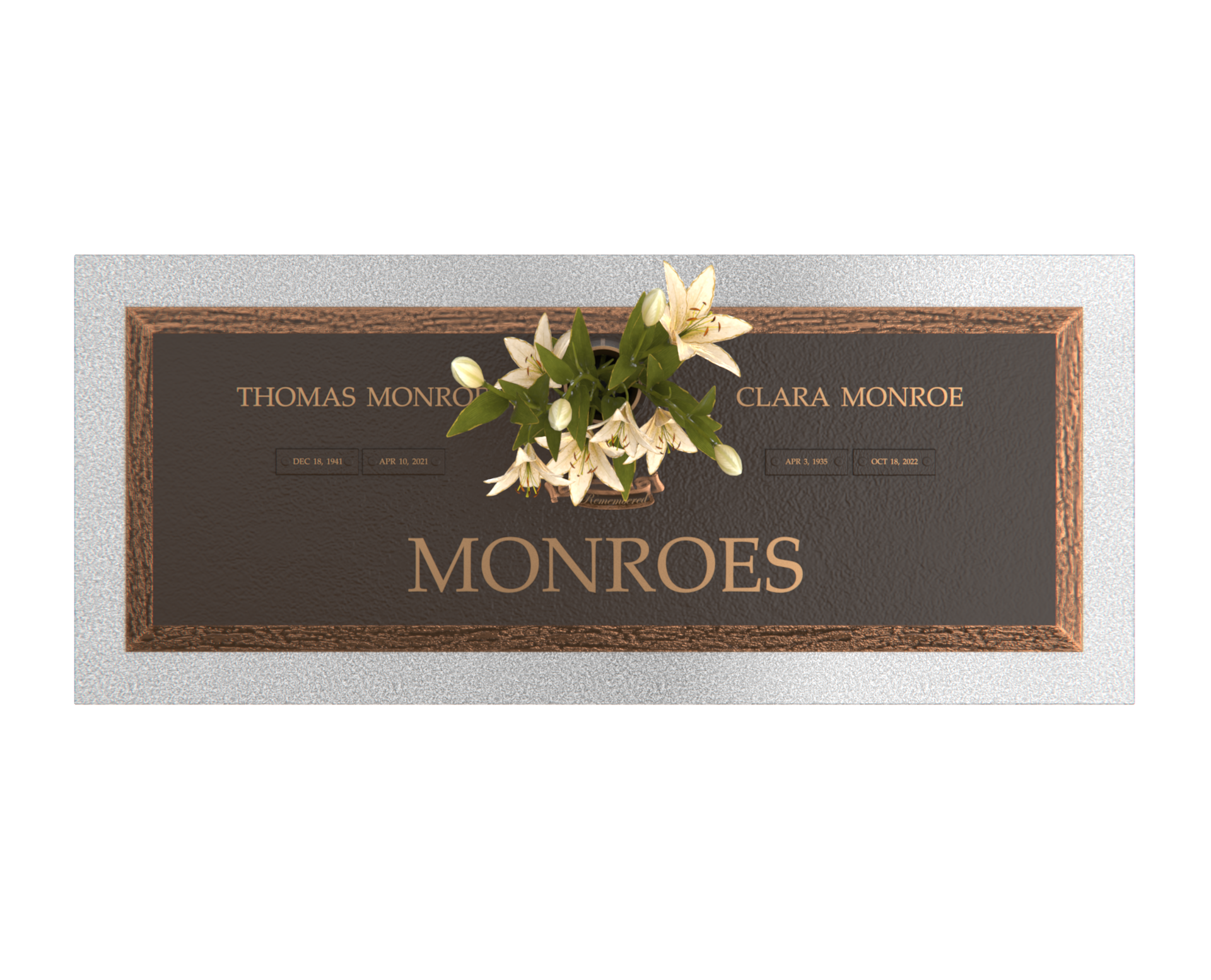 Premium Bronze Plaque 36"x 13" with Granite Base