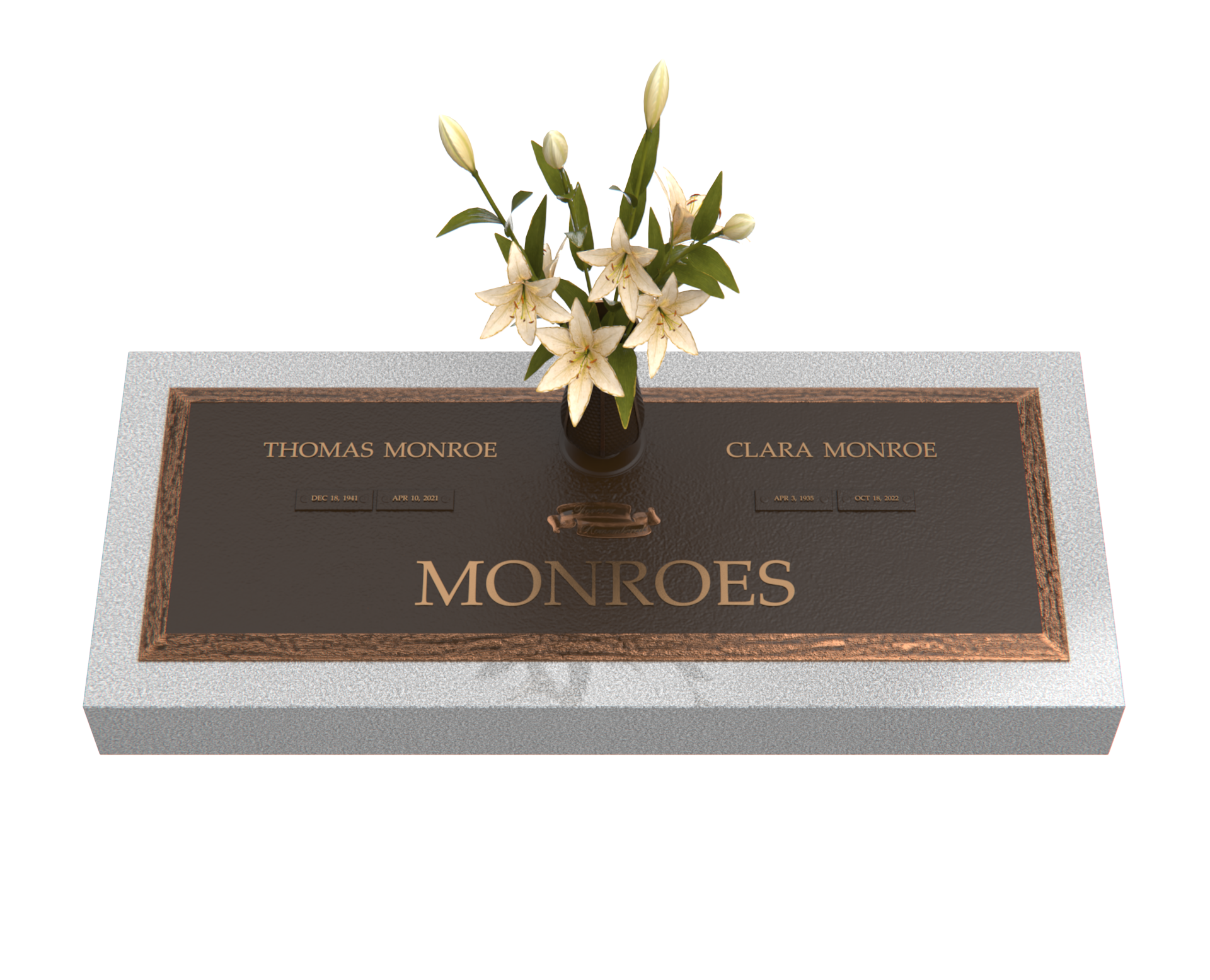 Premium Bronze Plaque 36"x 13" with Granite Base