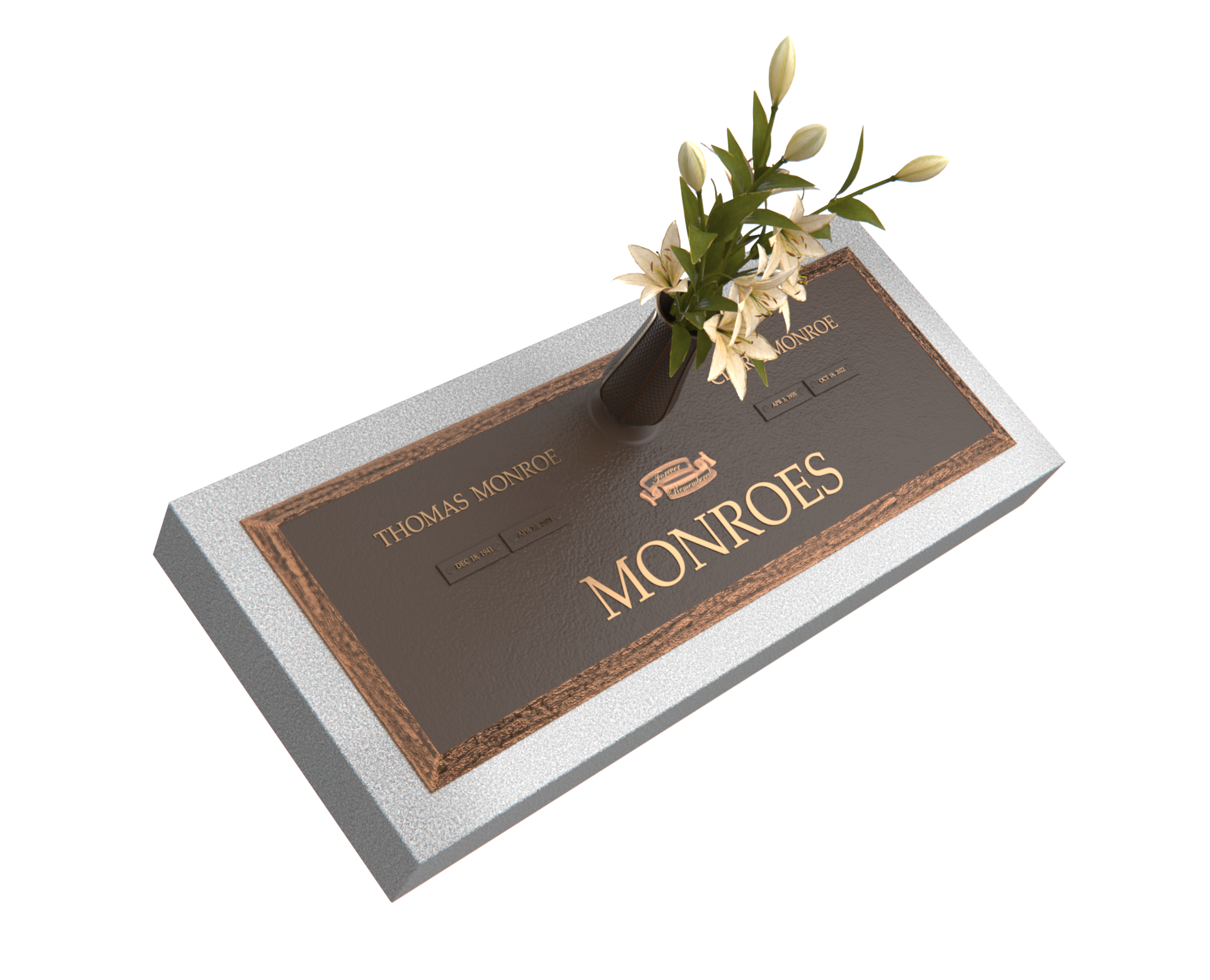 Premium Bronze Plaque 36"x 13" with Granite Base