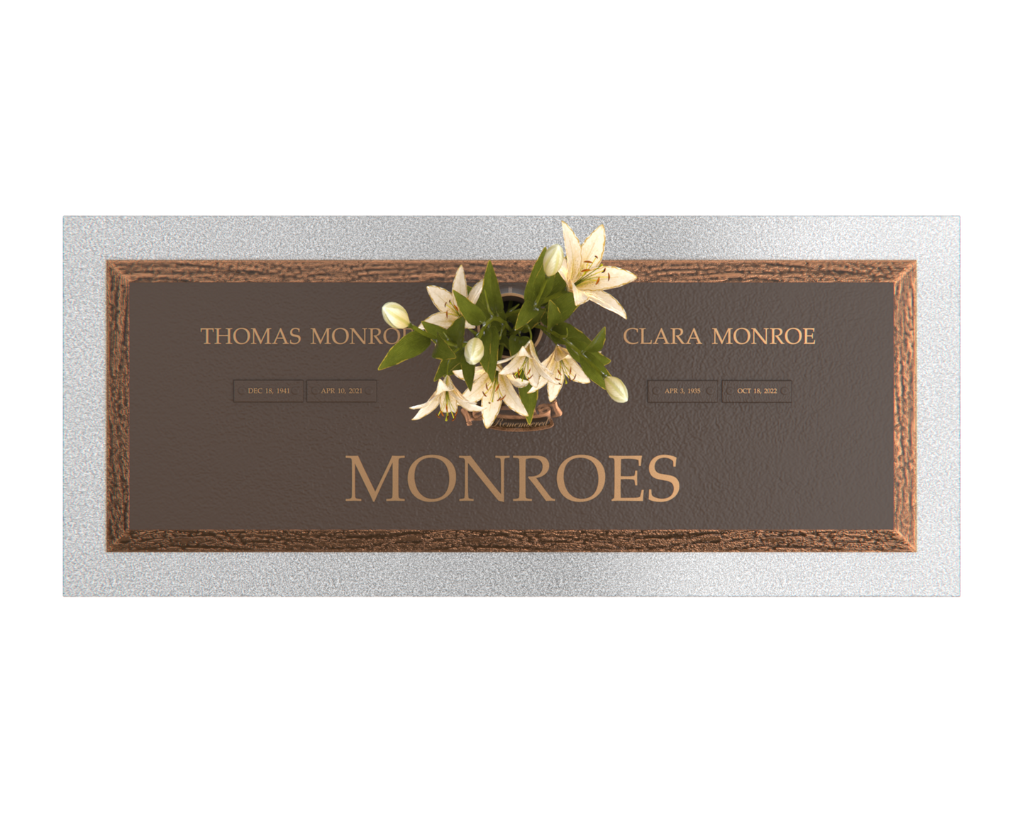 Premium Bronze Plaque 36"x 13" with Granite Base