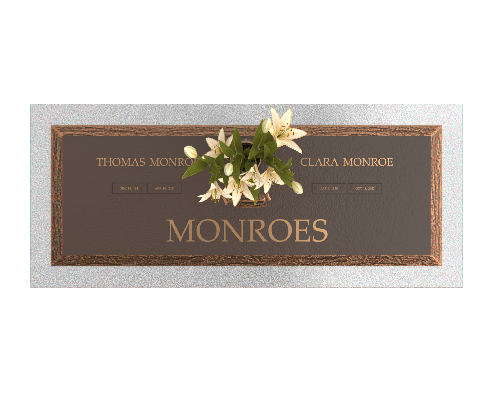 Premium Bronze Plaque 36"x 13" with Granite Base