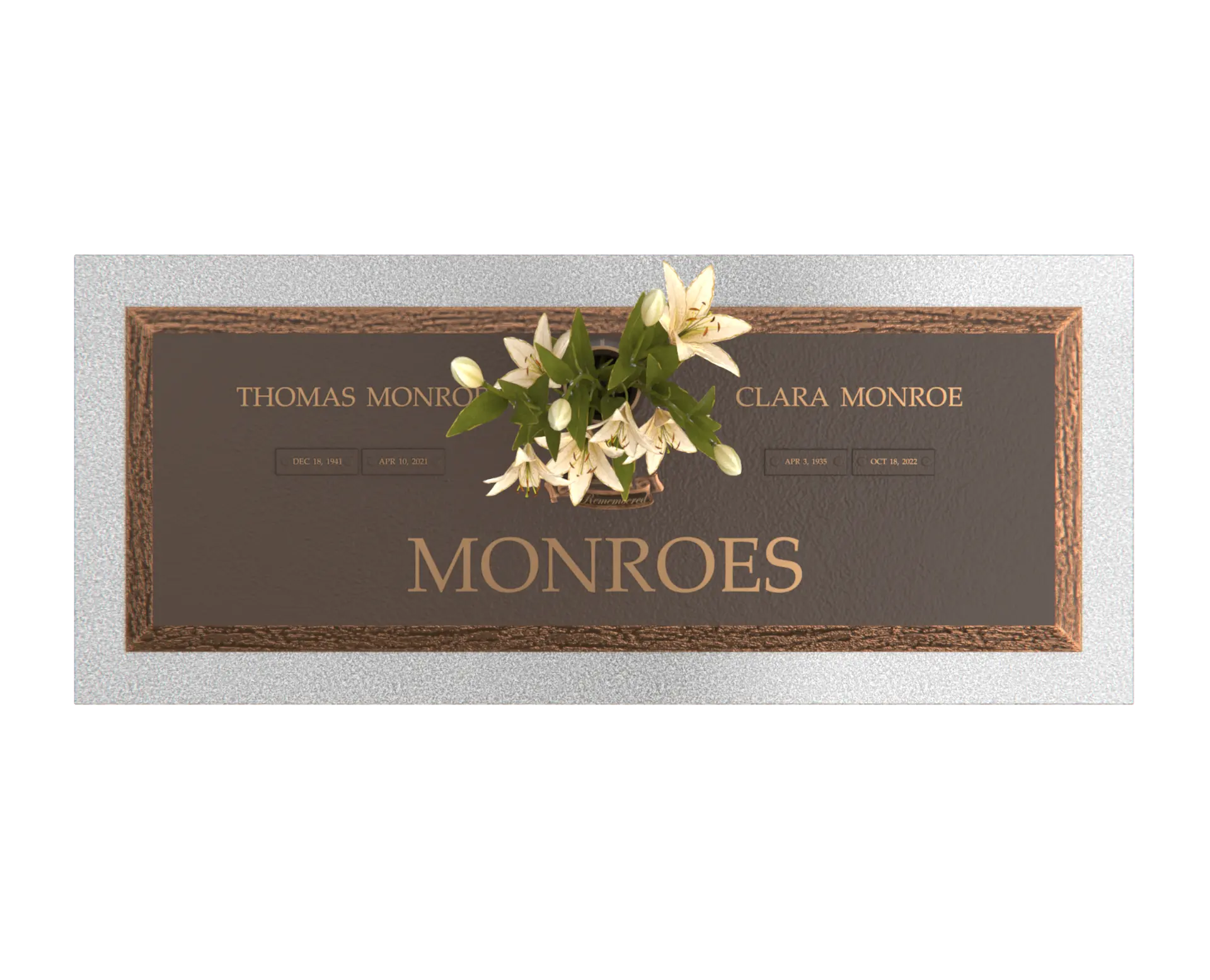 Premium Bronze Plaque 36"x 13"