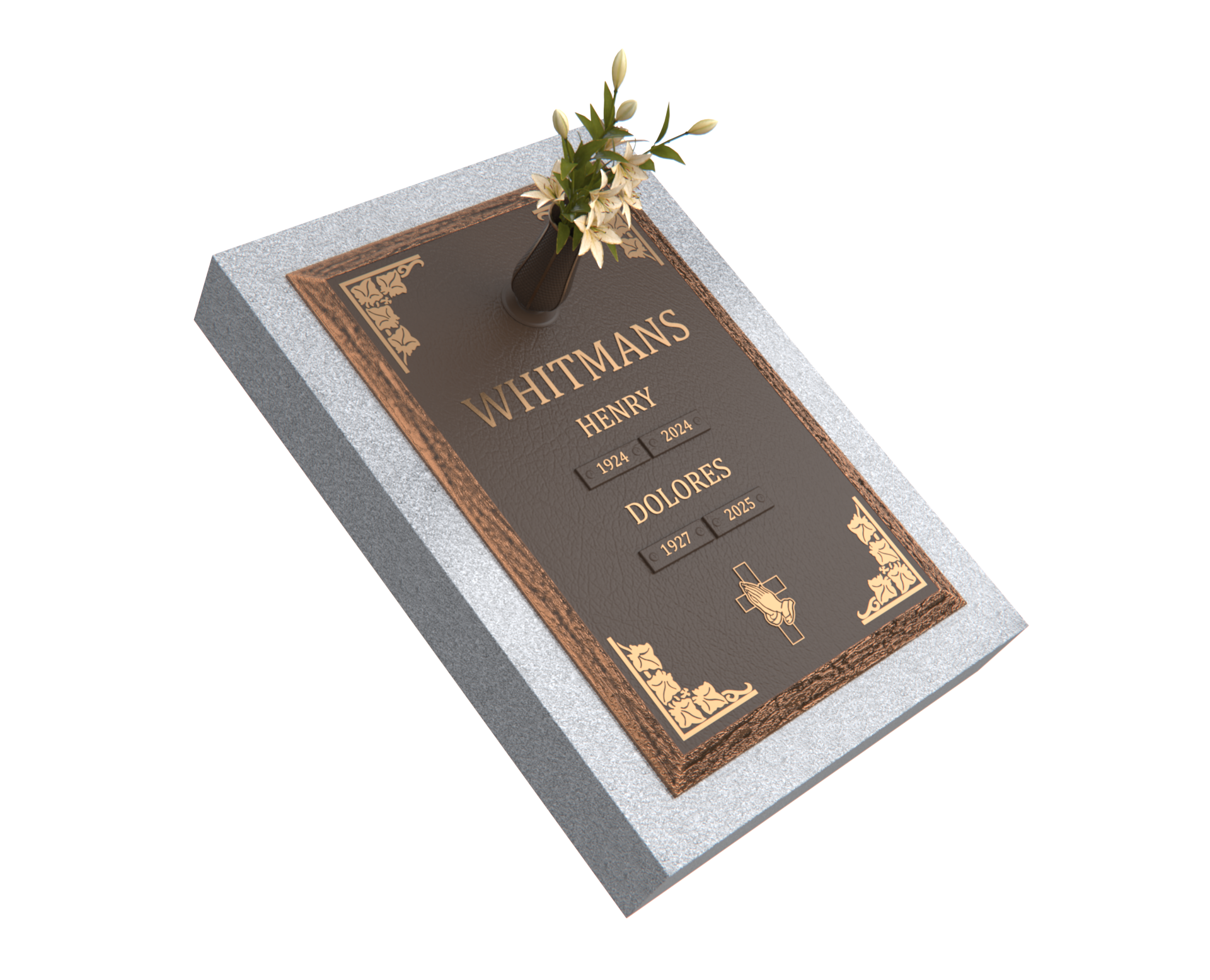 Premium Bronze Plaque 24"x 16" with Granite Base