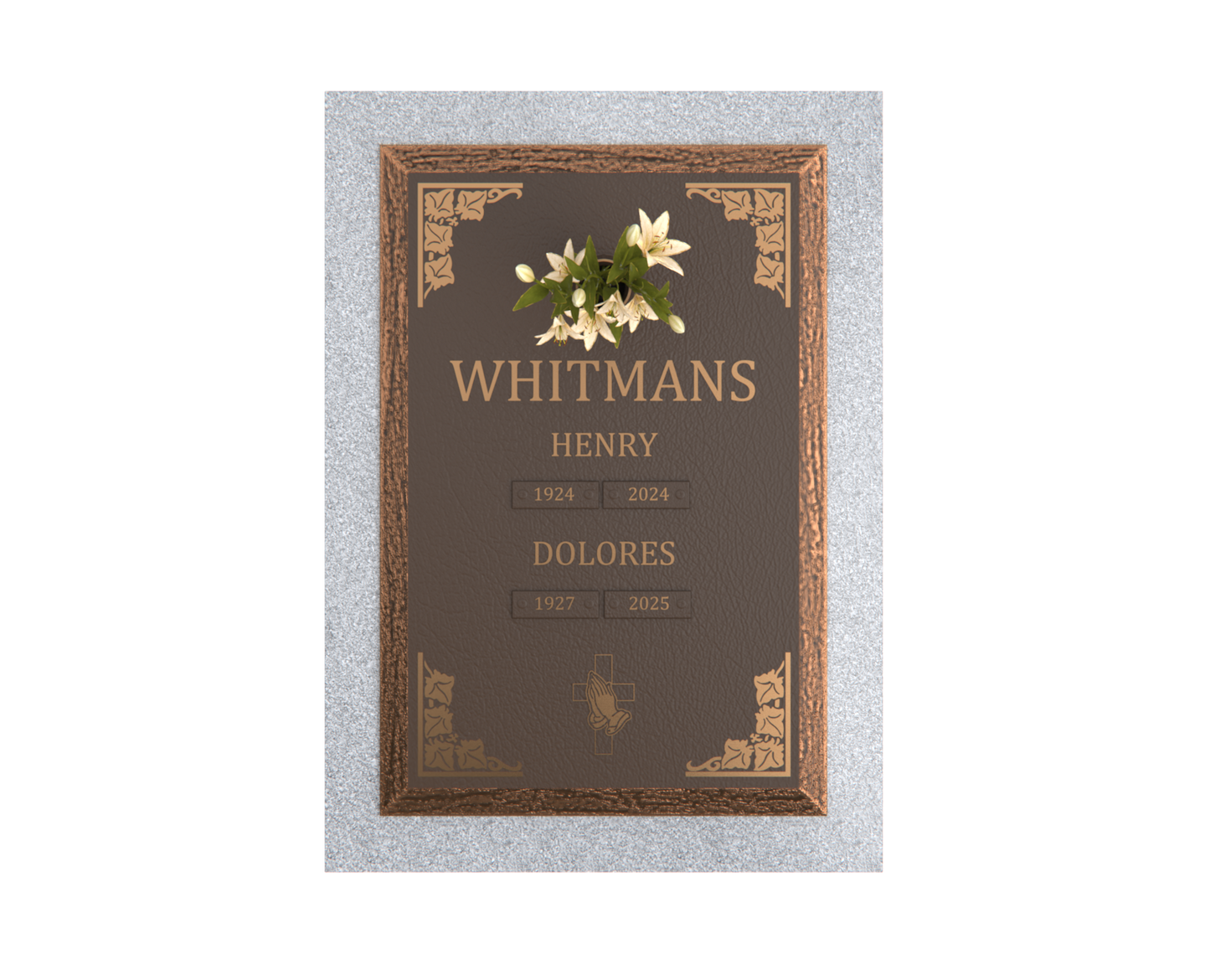 Premium Bronze Plaque 24"x 16" with Granite Base