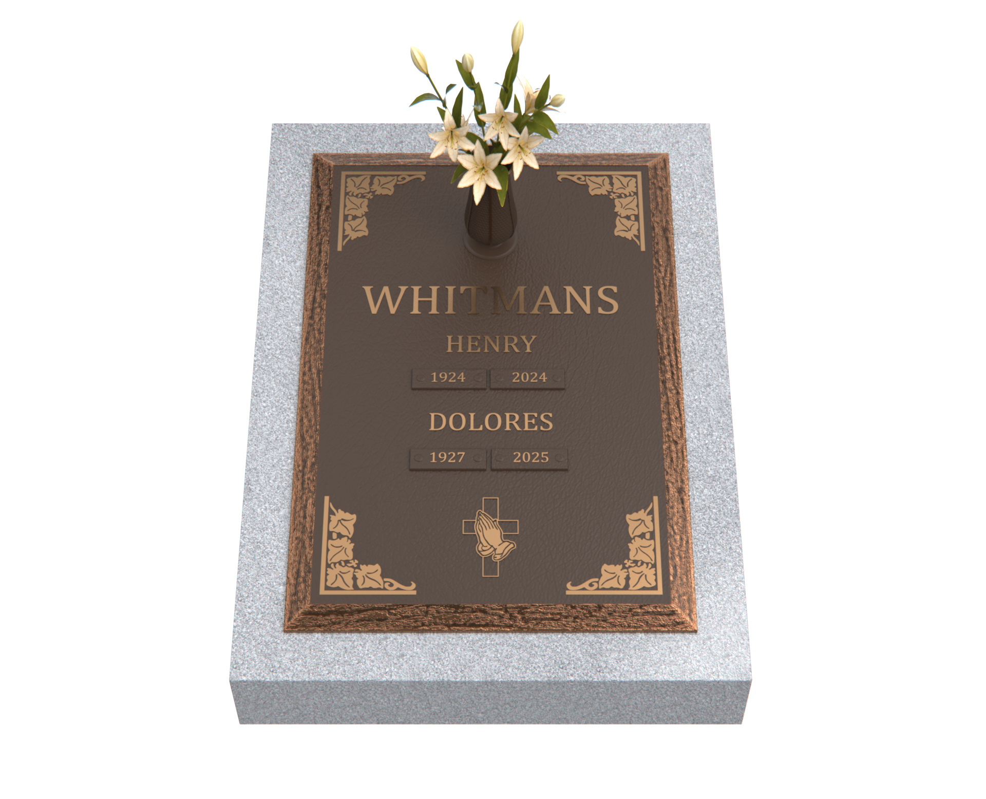 Premium Bronze Plaque 24"x 16" with Granite Base