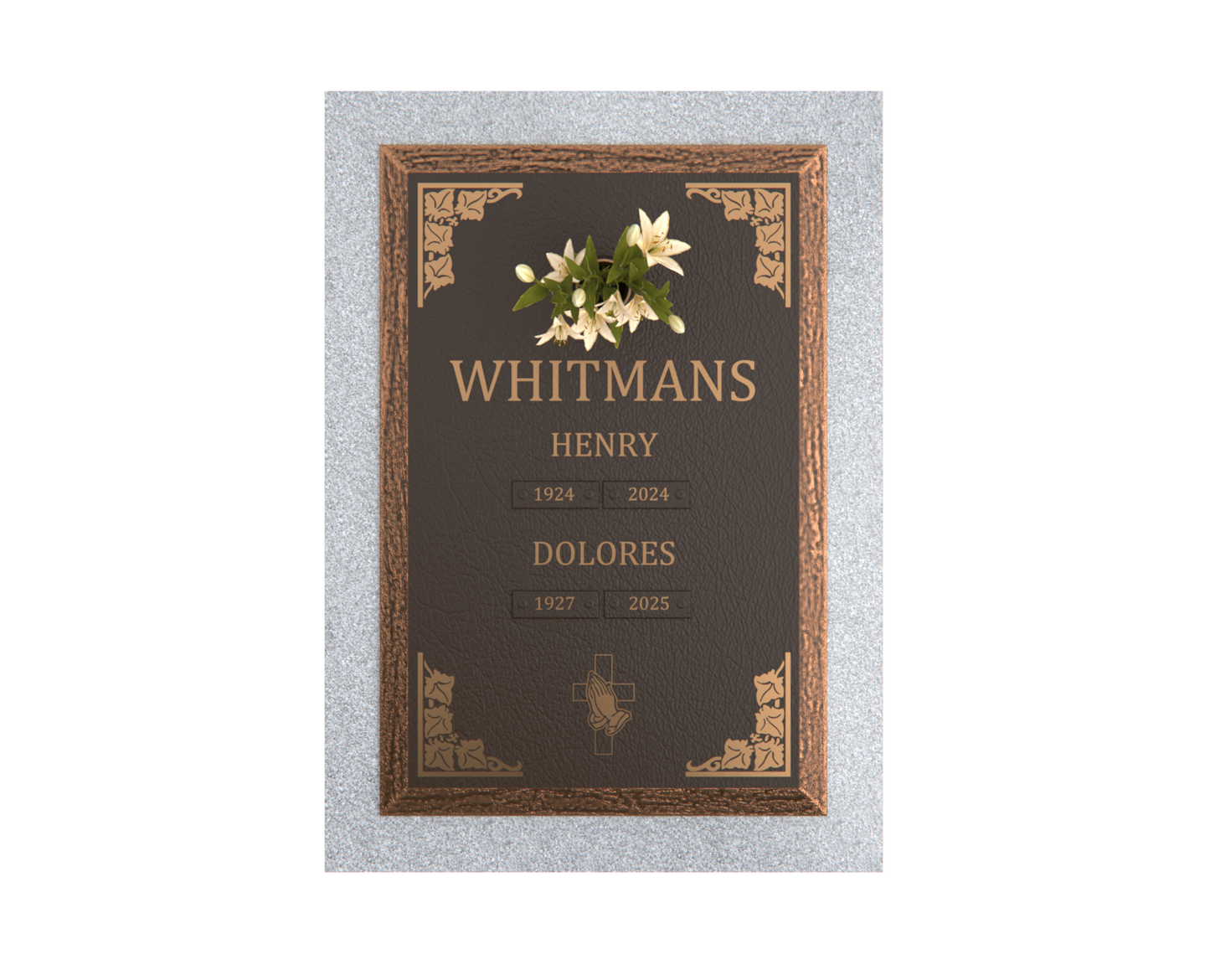 Premium Bronze Plaque 24"x 16" with Granite Base