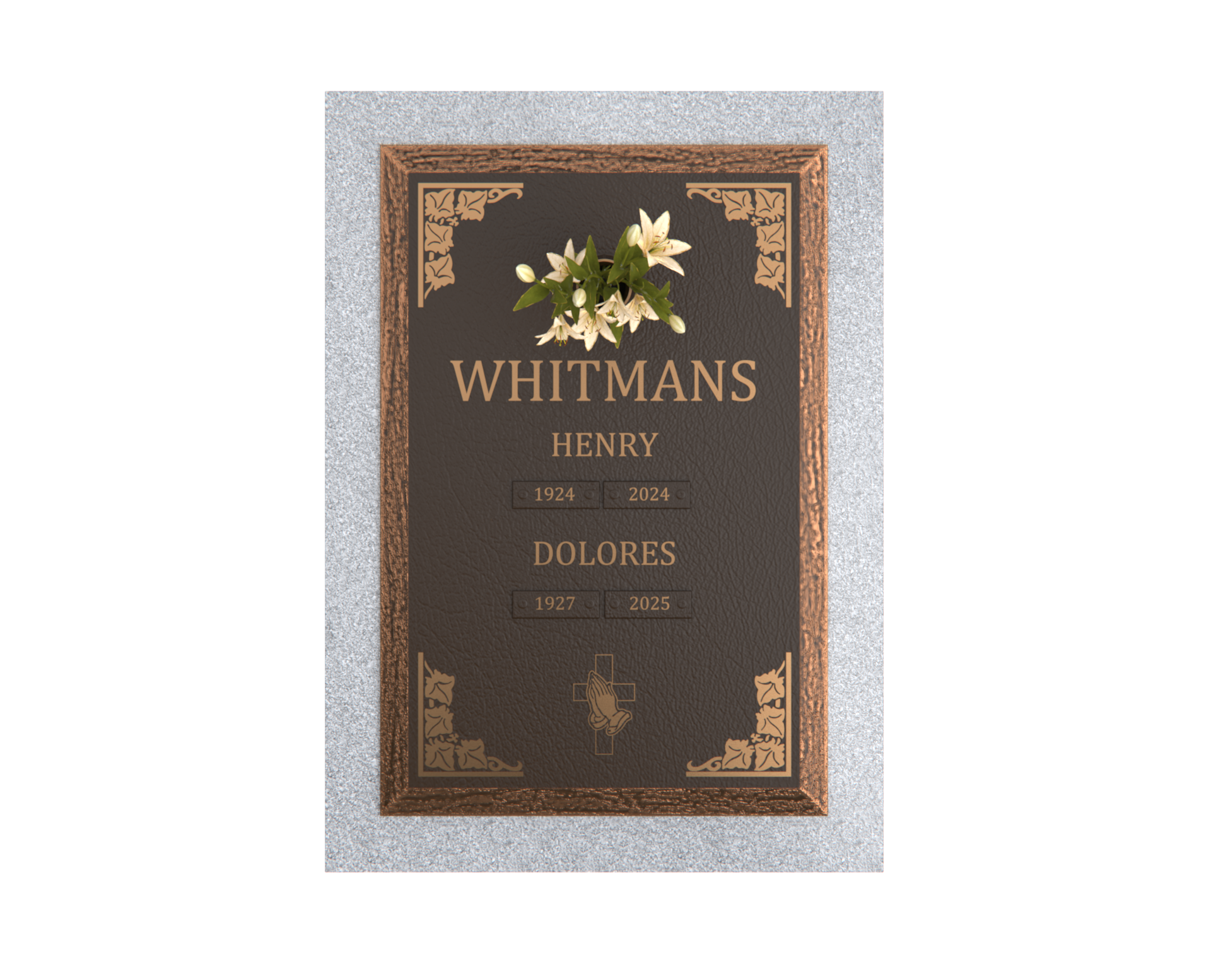 Premium Bronze Plaque 24"x 16" with Granite Base