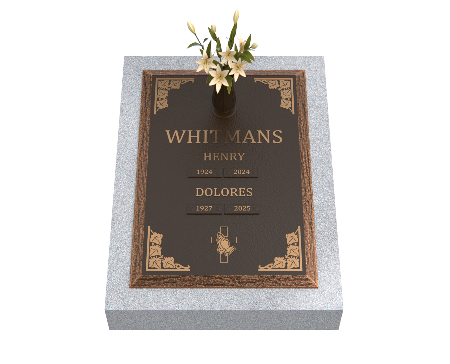 Premium Bronze Plaque 24"x 16" with Granite Base