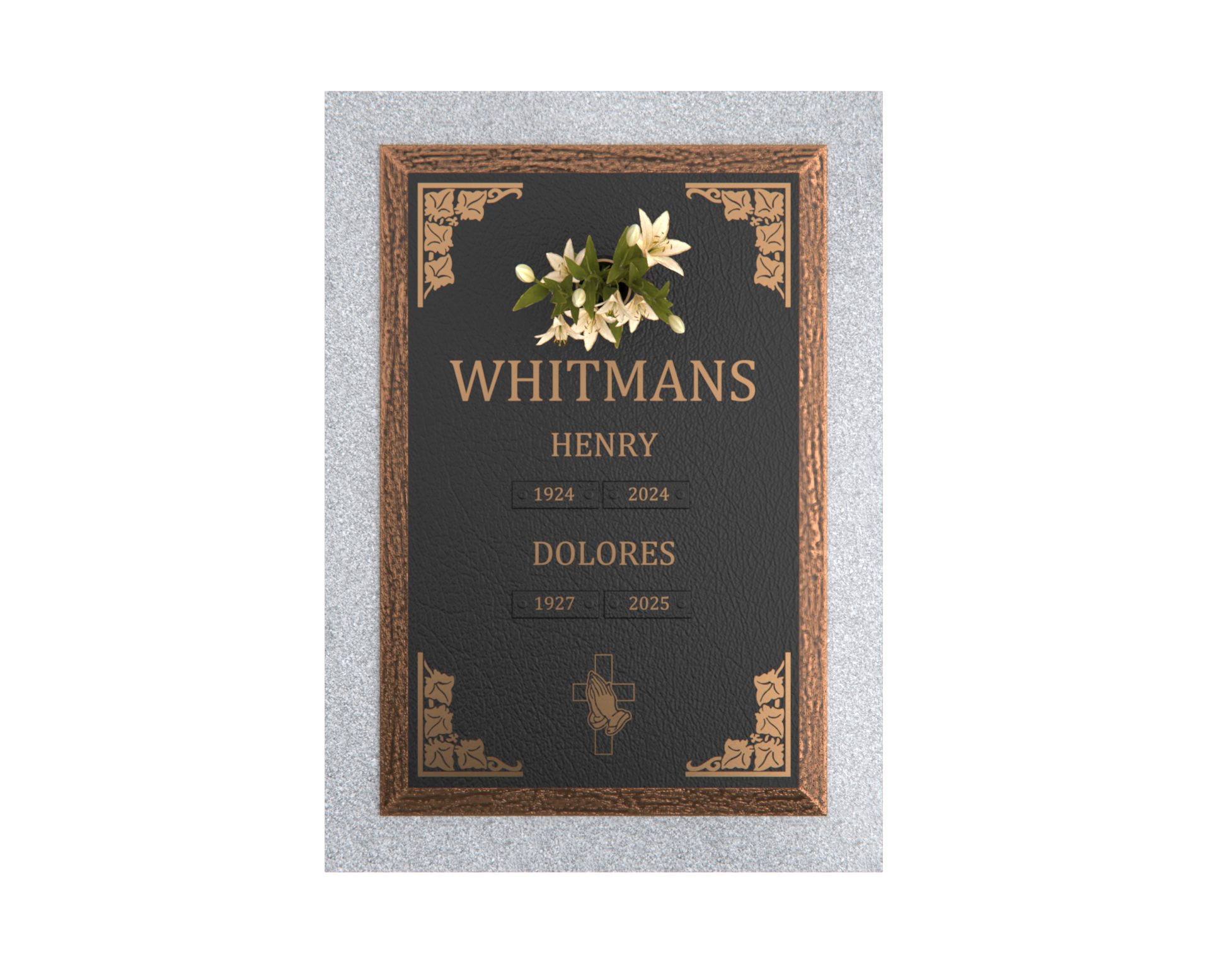 Premium Bronze Plaque 24"x 16" with Granite Base