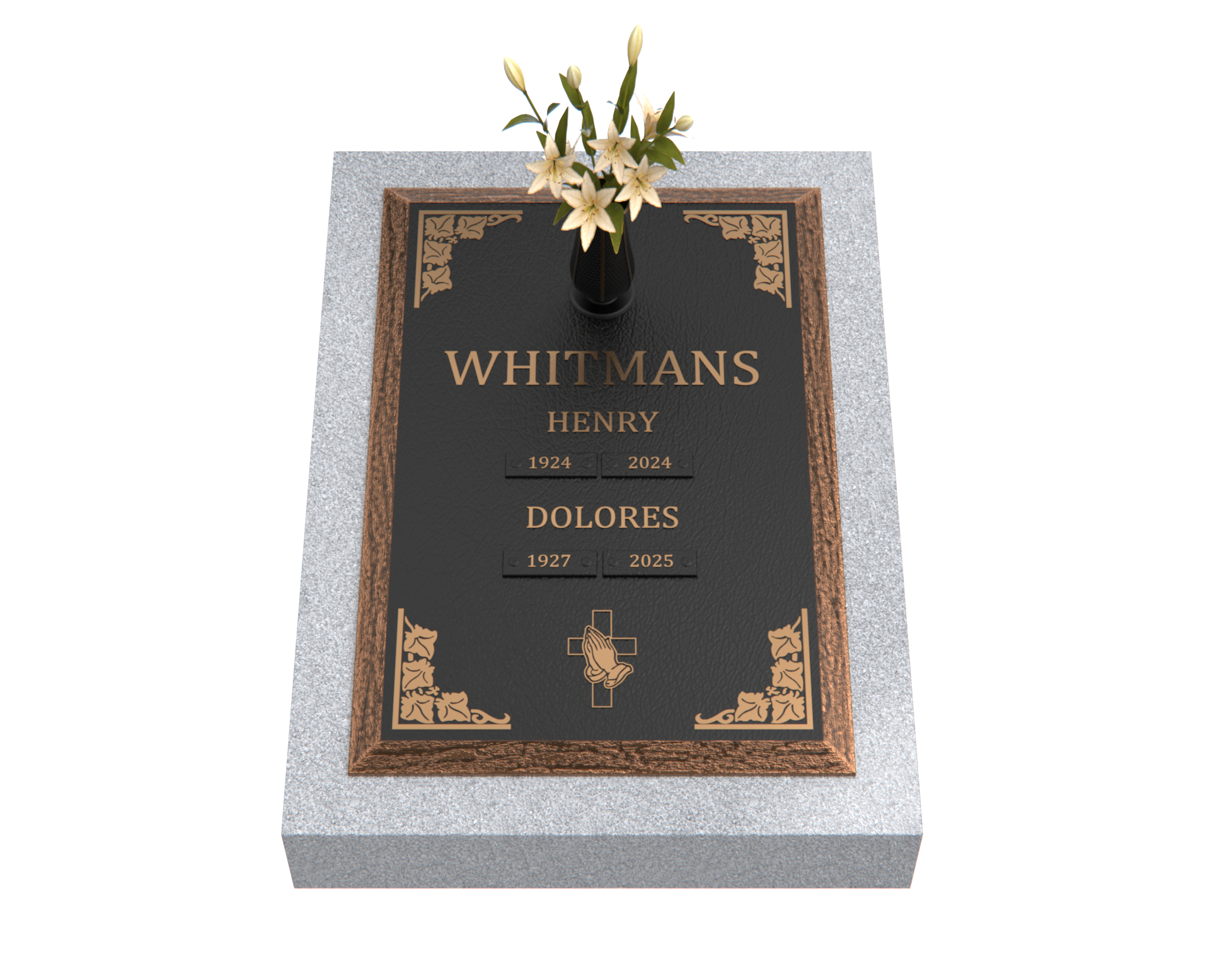 Premium Bronze Plaque 24"x 16" with Granite Base