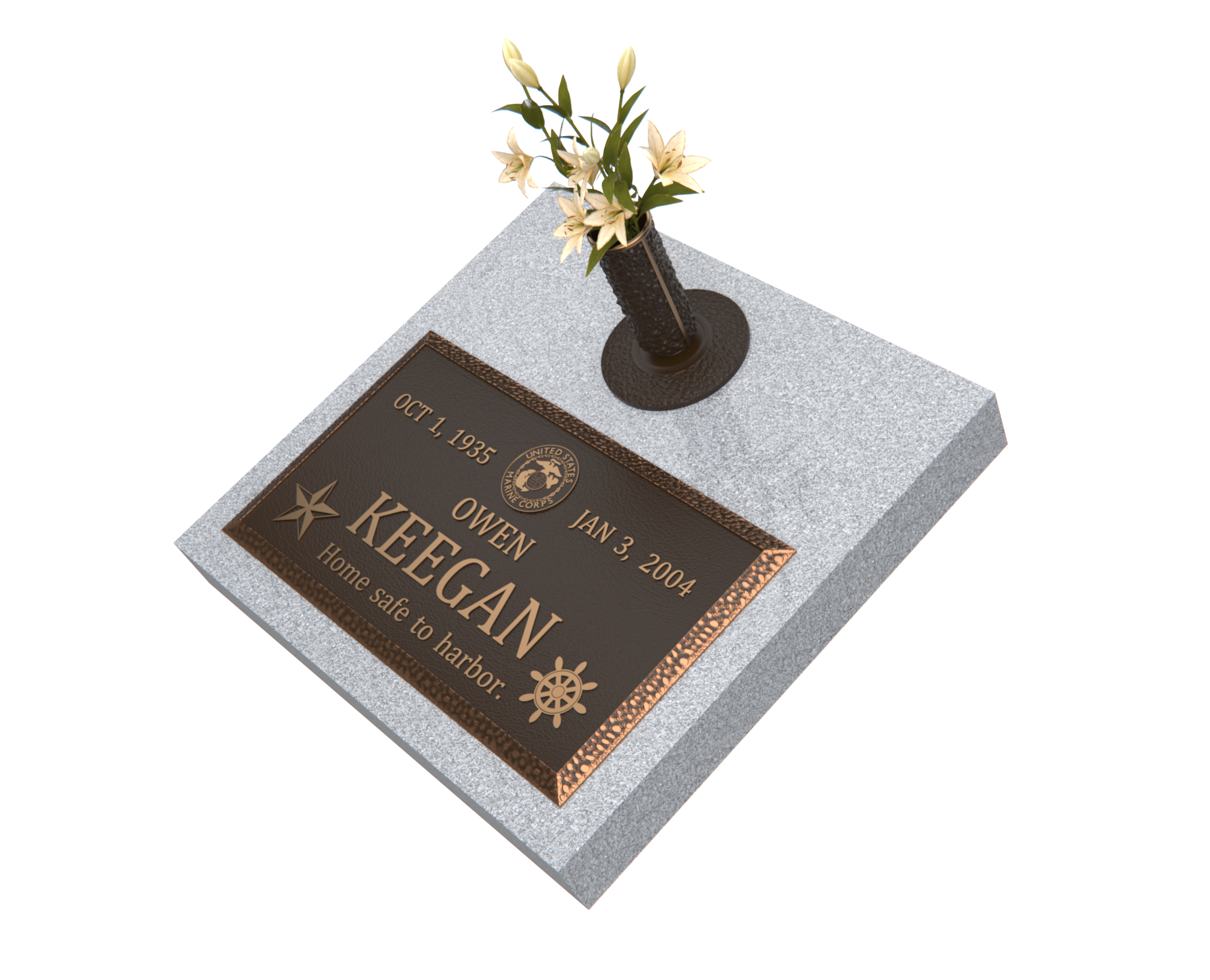 Premium Bronze Plaque 28"x 16" with Granite Base