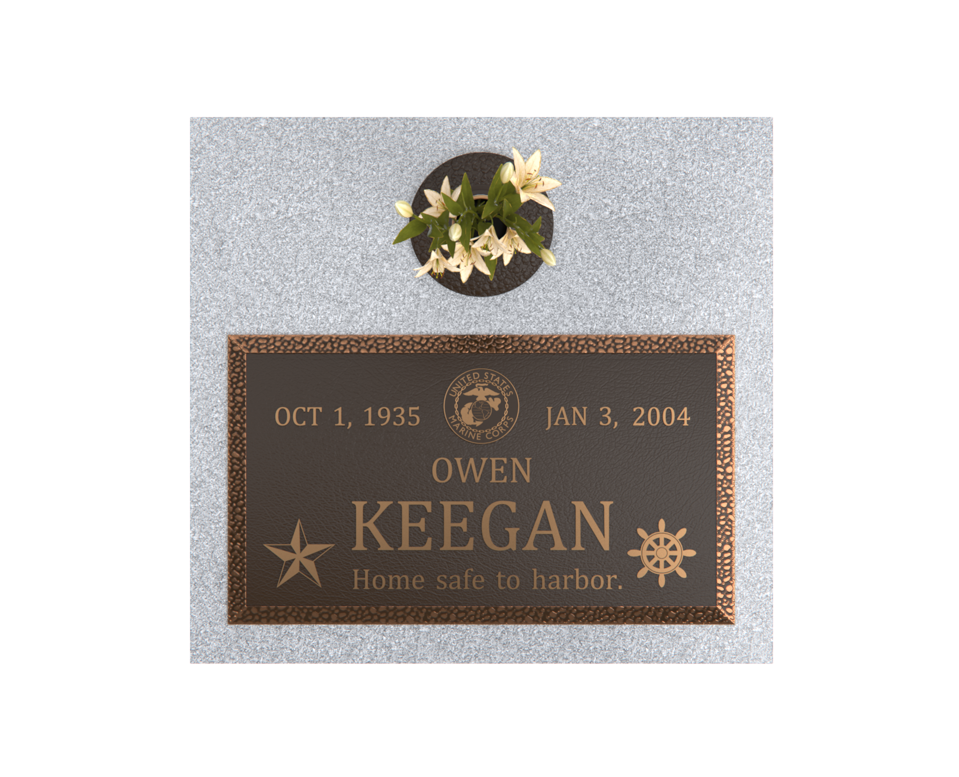 Premium Bronze Plaque 28"x 16" with Granite Base
