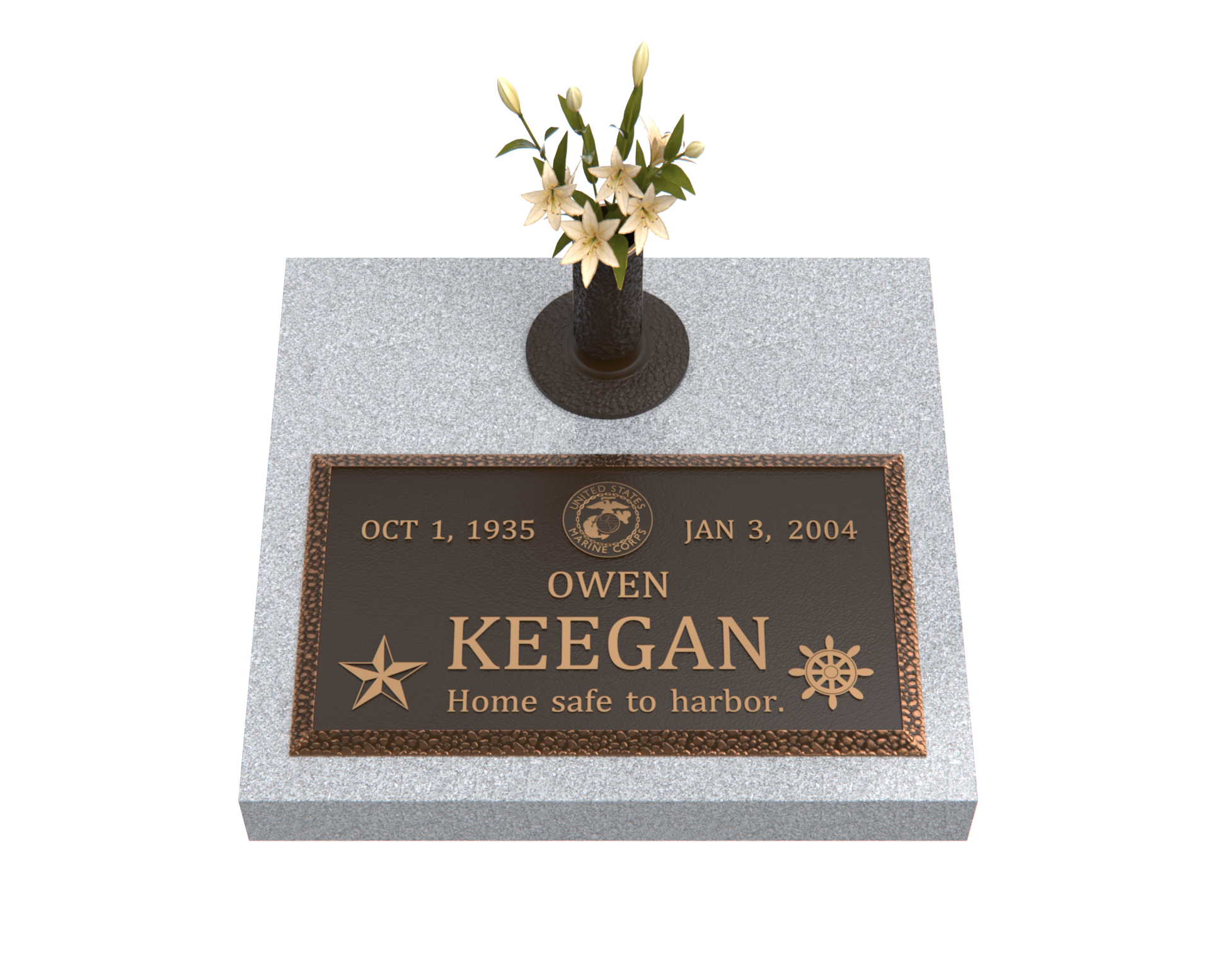 Premium Bronze Plaque 28"x 16" with Granite Base