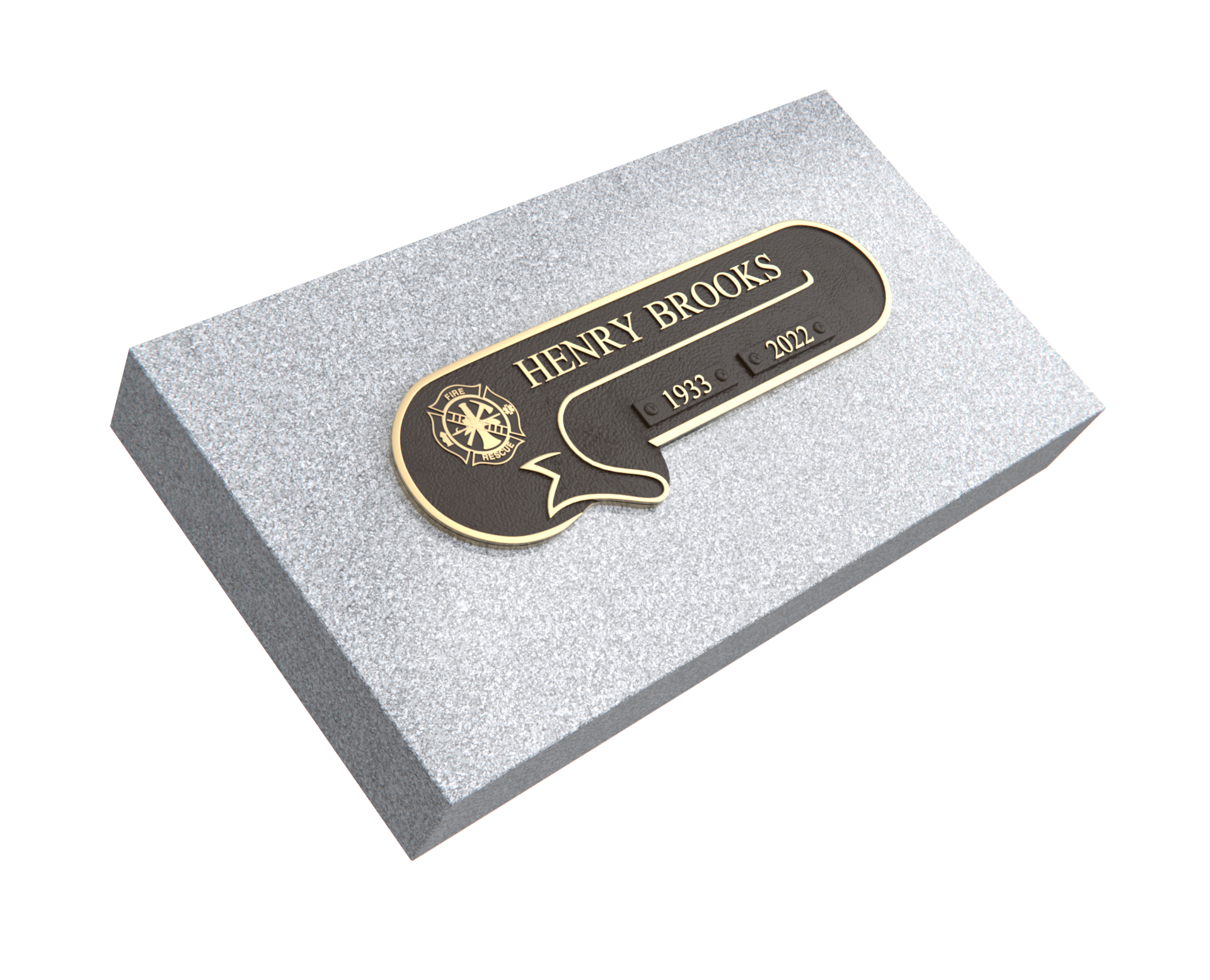 Premium Bronze Plaque 11"x 4" with Granite Base