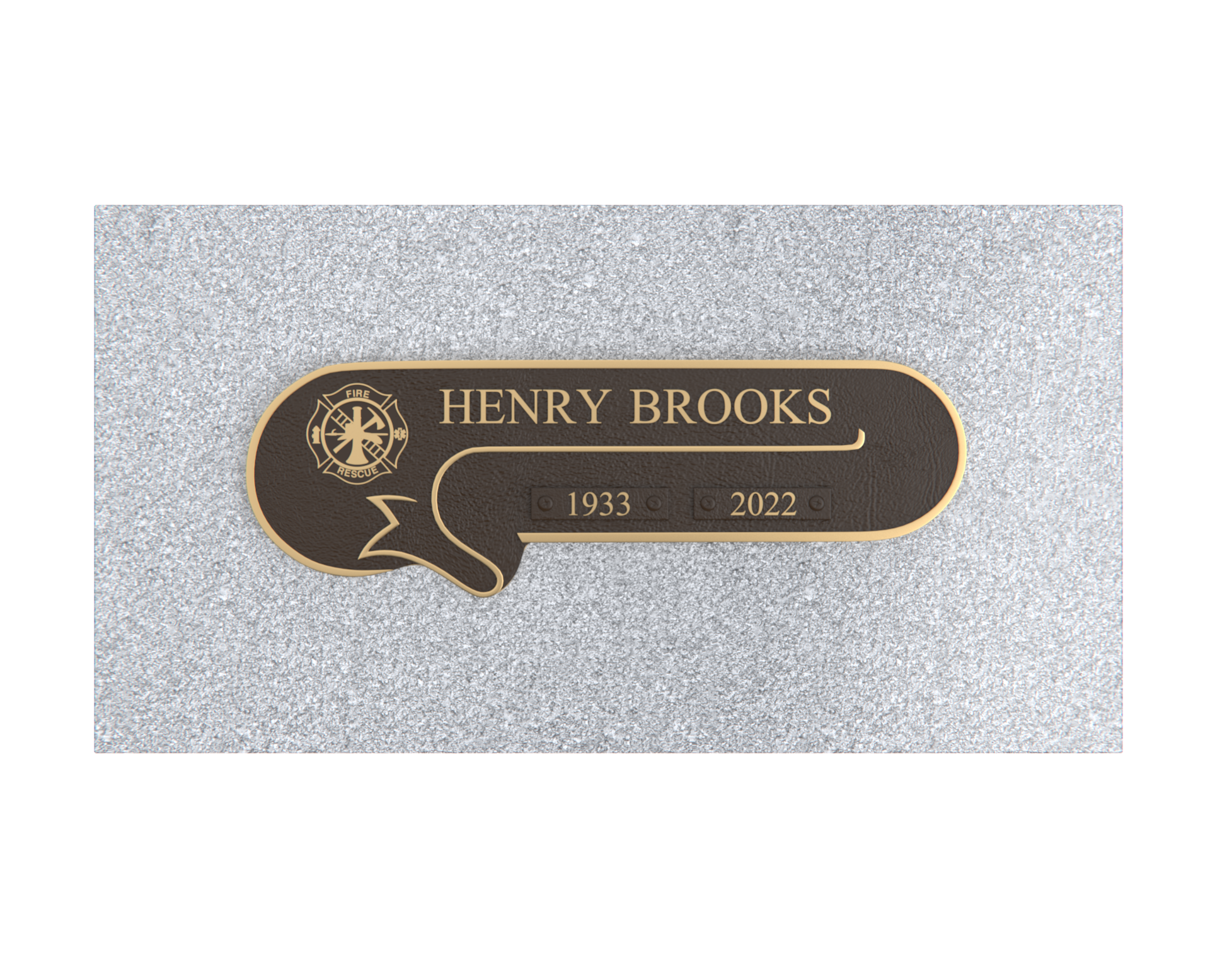 Premium Bronze Plaque 11"x 4" with Granite Base