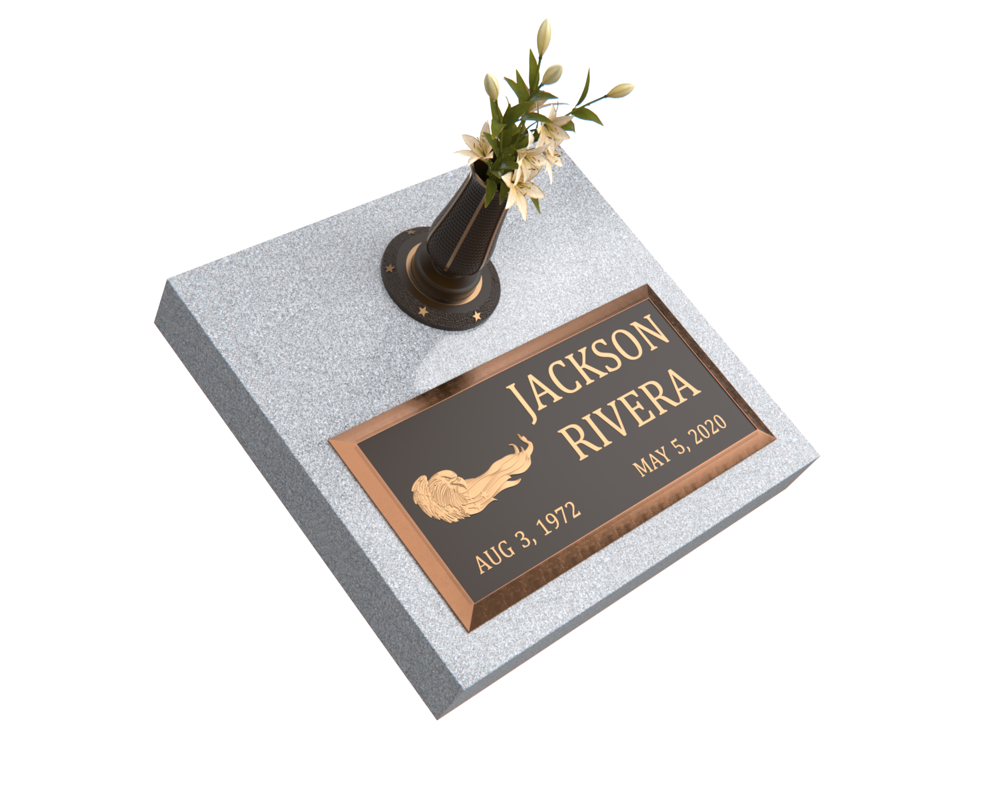 Premium Bronze Plaque 24"x 12" with Granite Base