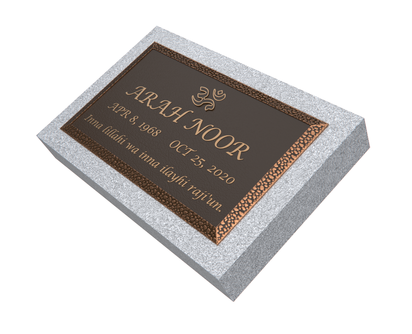 Premium Bronze Plaque 24"x 14" with Granite Base