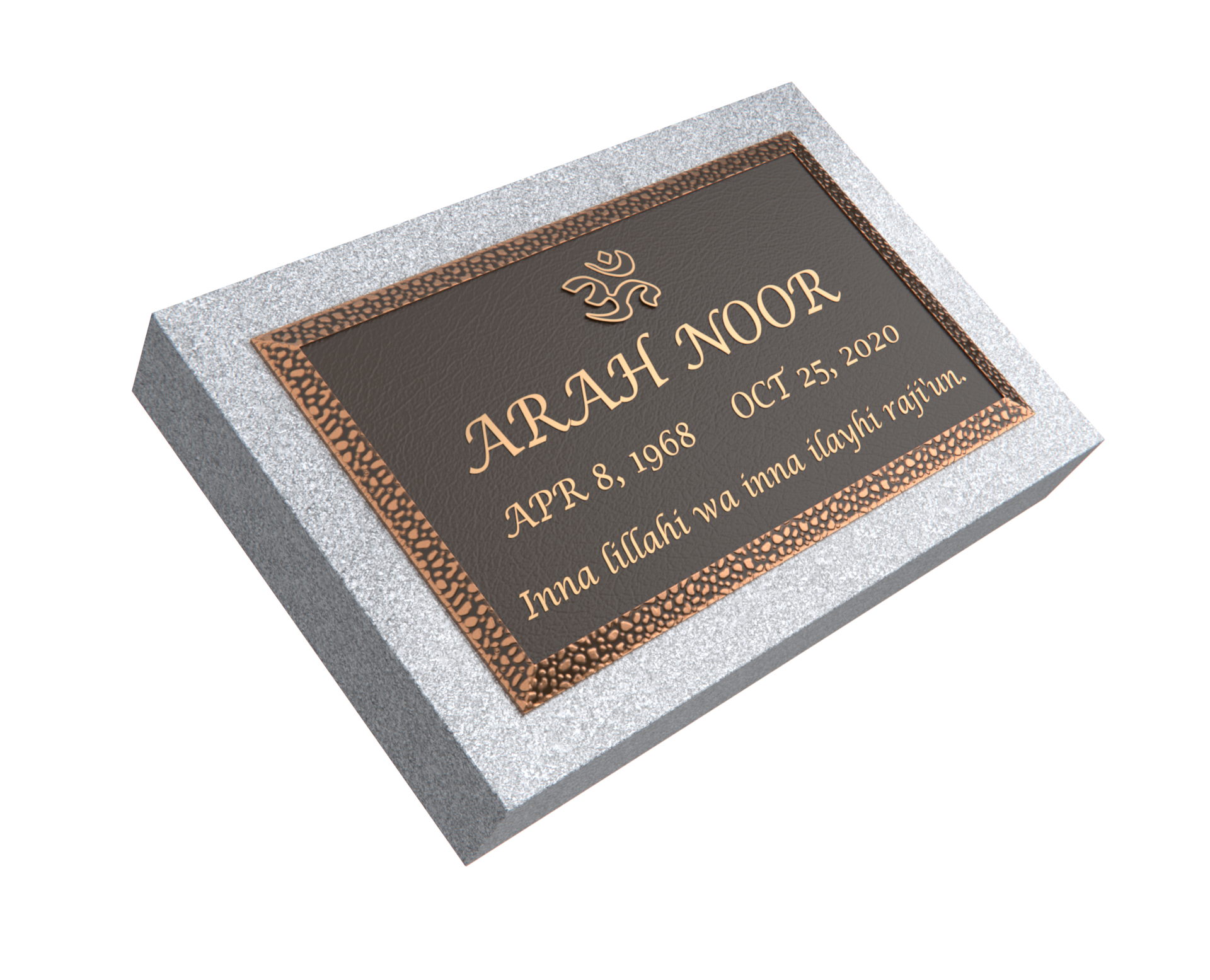 Premium Bronze Plaque 24"x 14" with Granite Base