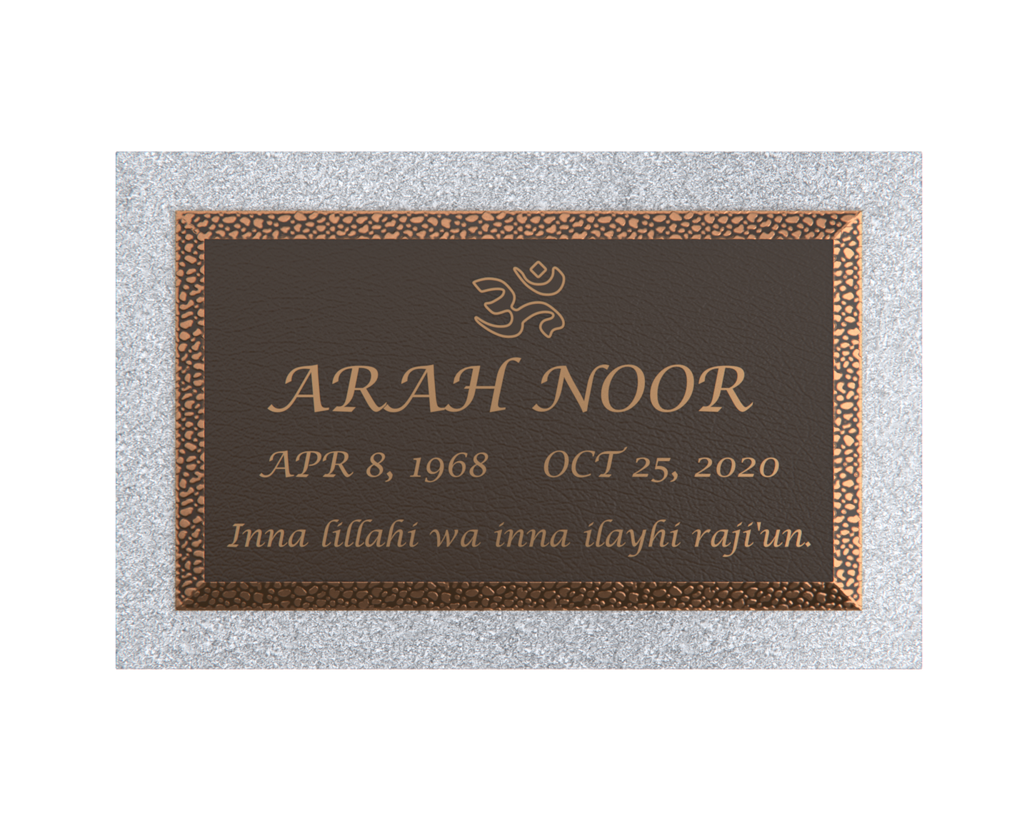 Premium Bronze Plaque 24"x 14" with Granite Base