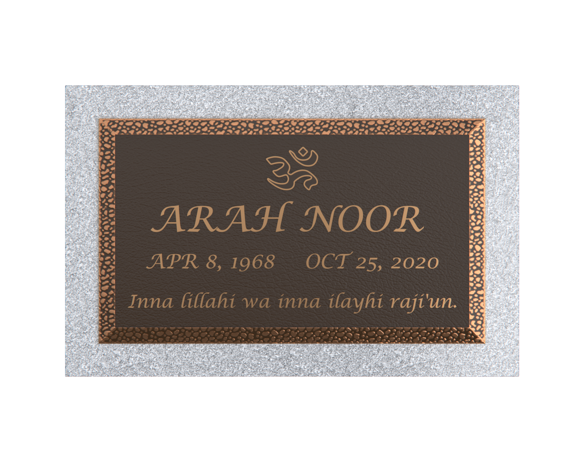Premium Bronze Plaque 24"x 14" with Granite Base