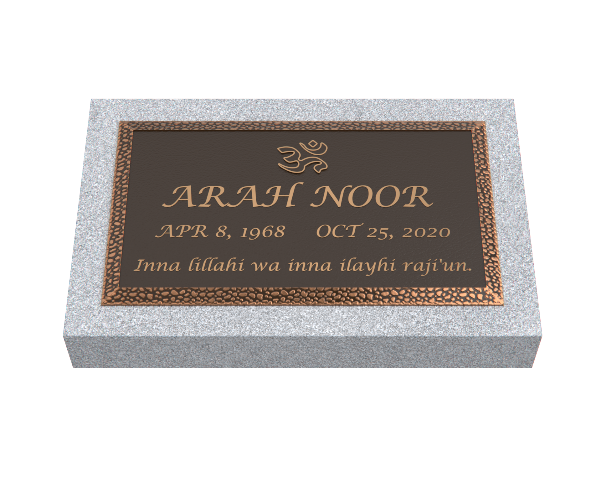 Premium Bronze Plaque 24"x 14" with Granite Base