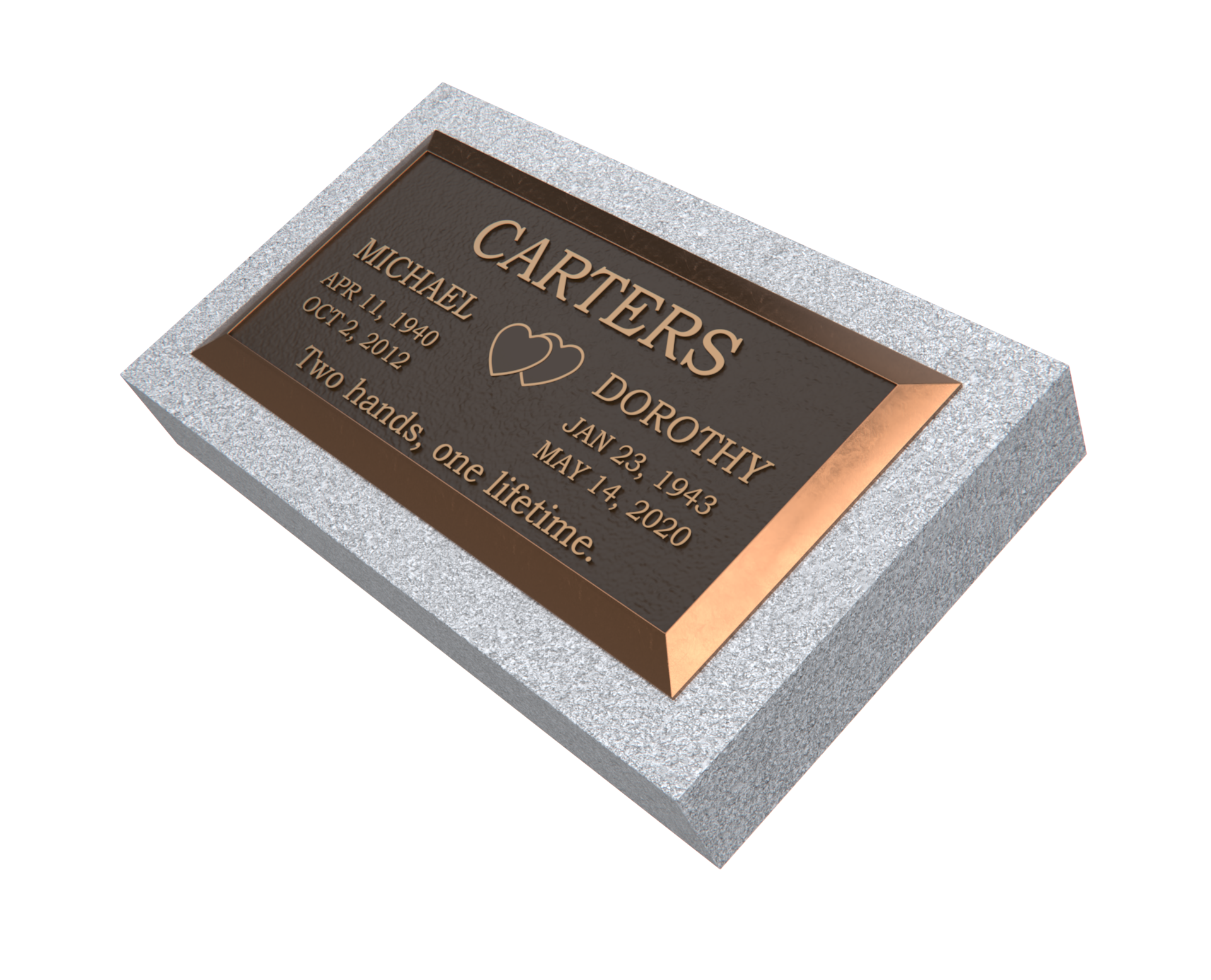 Premium Bronze Plaque 24"x 12" with Granite Base