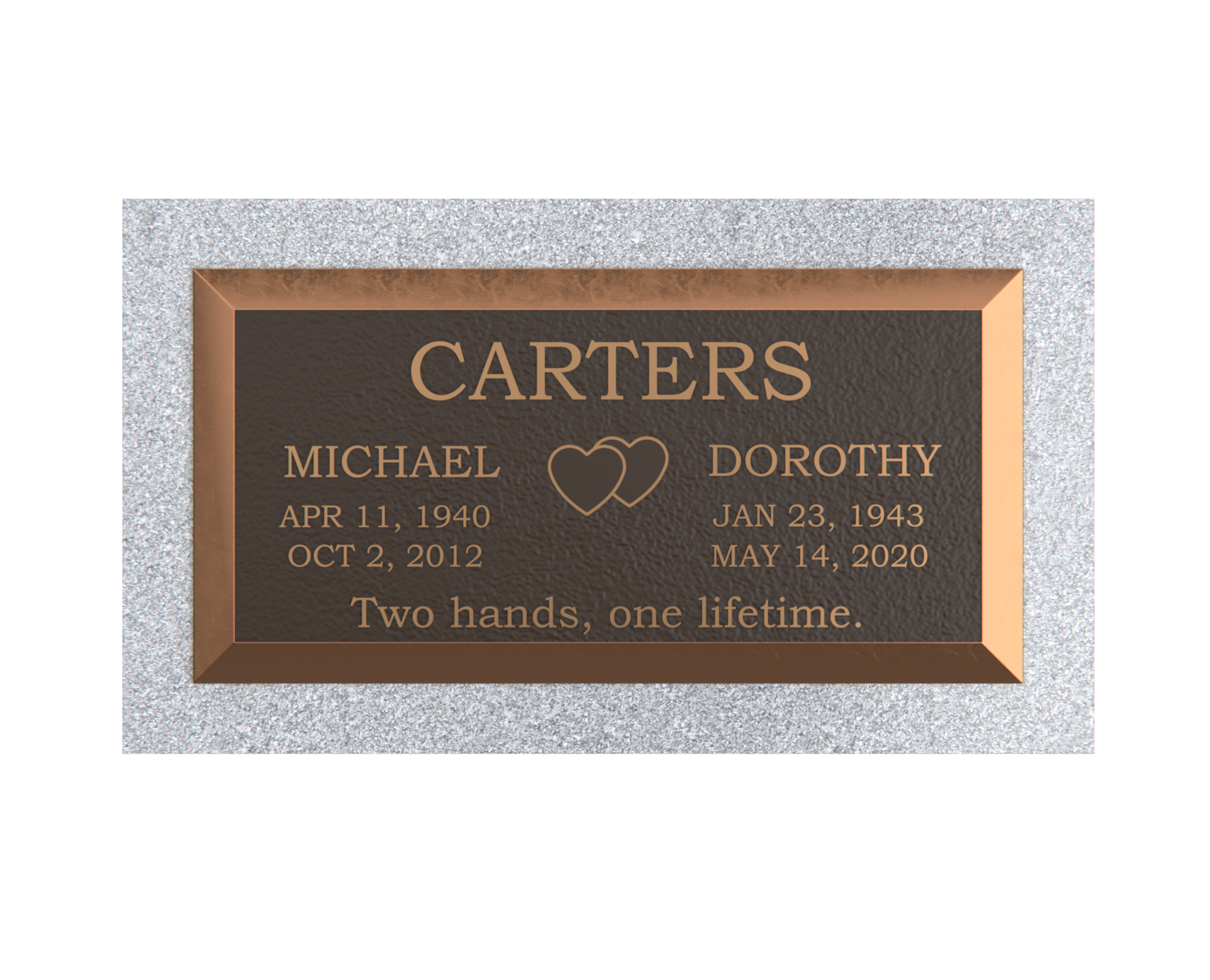 Premium Bronze Plaque 24"x 12" with Granite Base