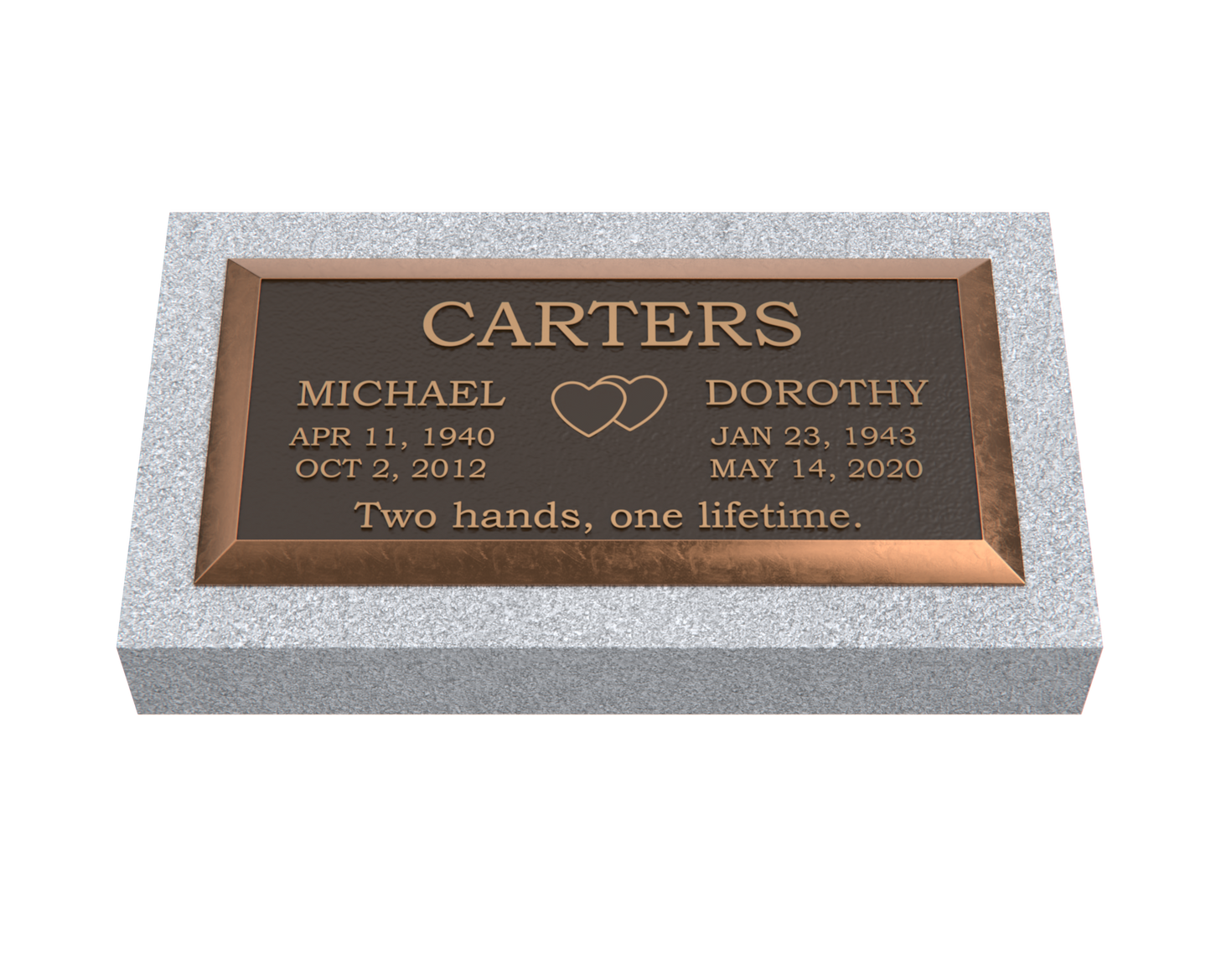 Premium Bronze Plaque 24"x 12" with Granite Base