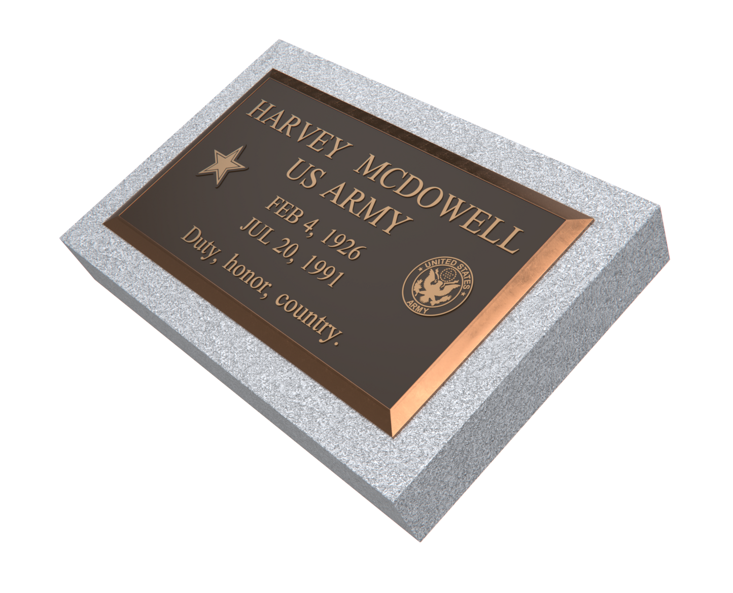 Premium Bronze Plaque 24"x 14" with Granite Base