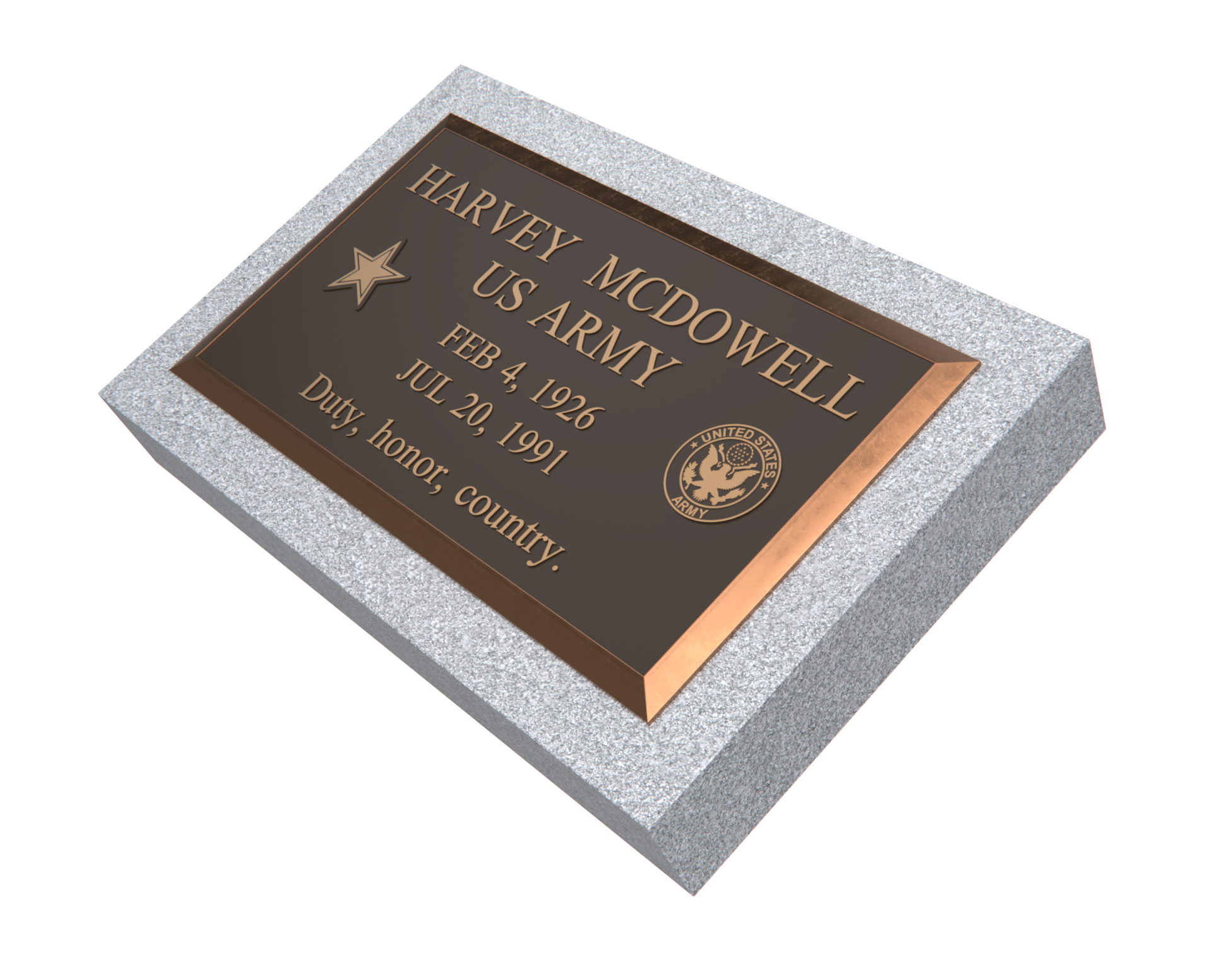 Premium Bronze Plaque 24"x 14" with Granite Base