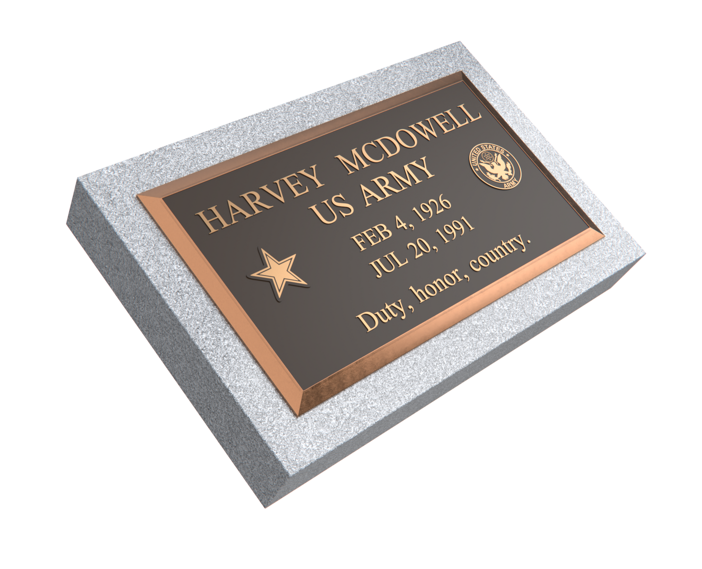 Premium Bronze Plaque 24"x 14" with Granite Base