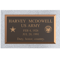 Premium Bronze Plaque 24"x 14" with Granite Base