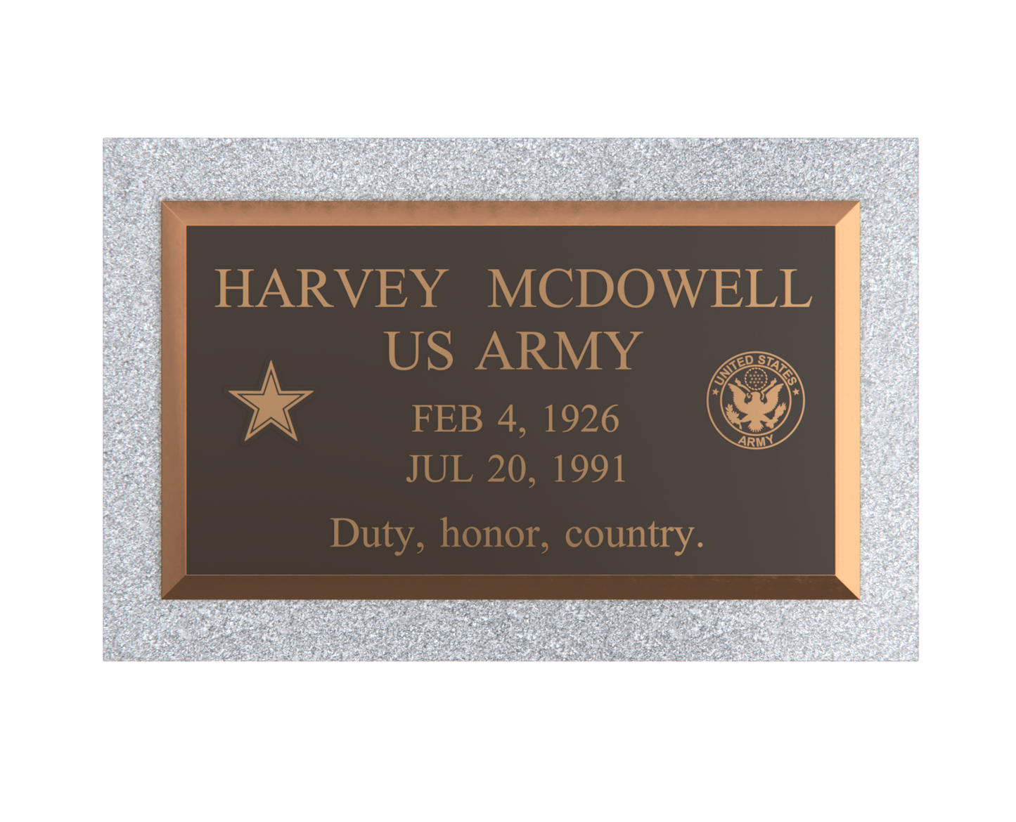 Premium Bronze Plaque 24"x 14" with Granite Base